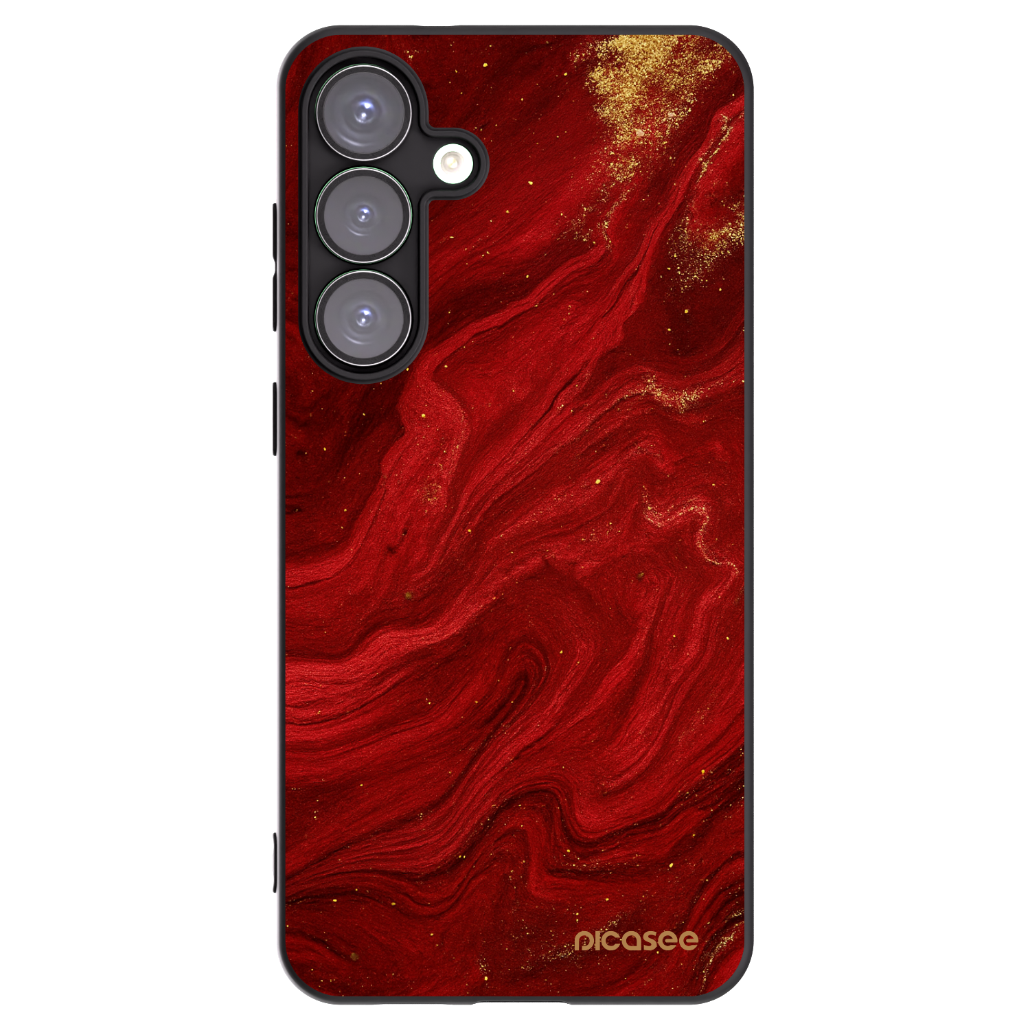 Picasee crna silikonska maskica za Samsung Galaxy S25+ 5G - Red