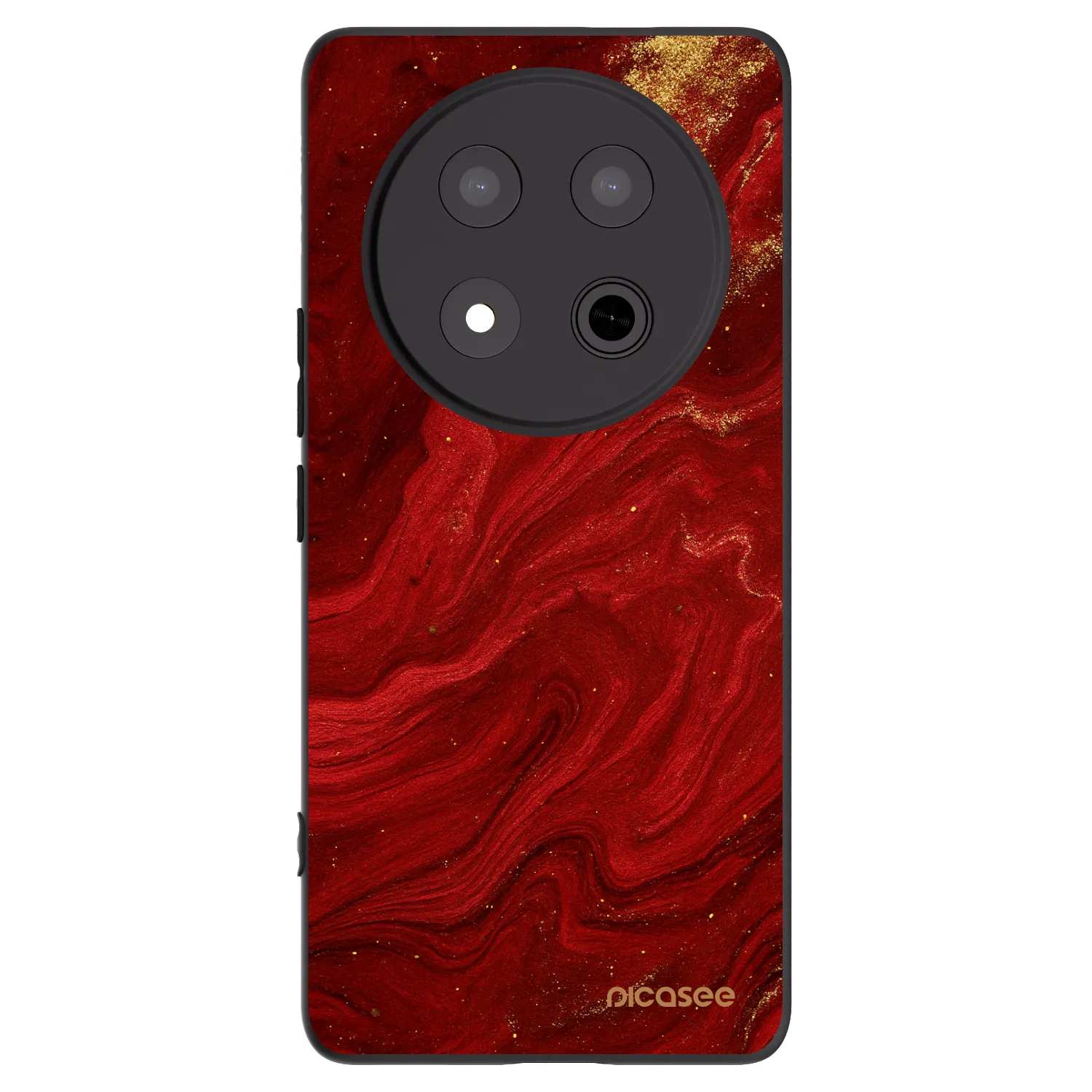 Picasee crna silikonska maskica za Honor Magic7 Lite 5G - Red