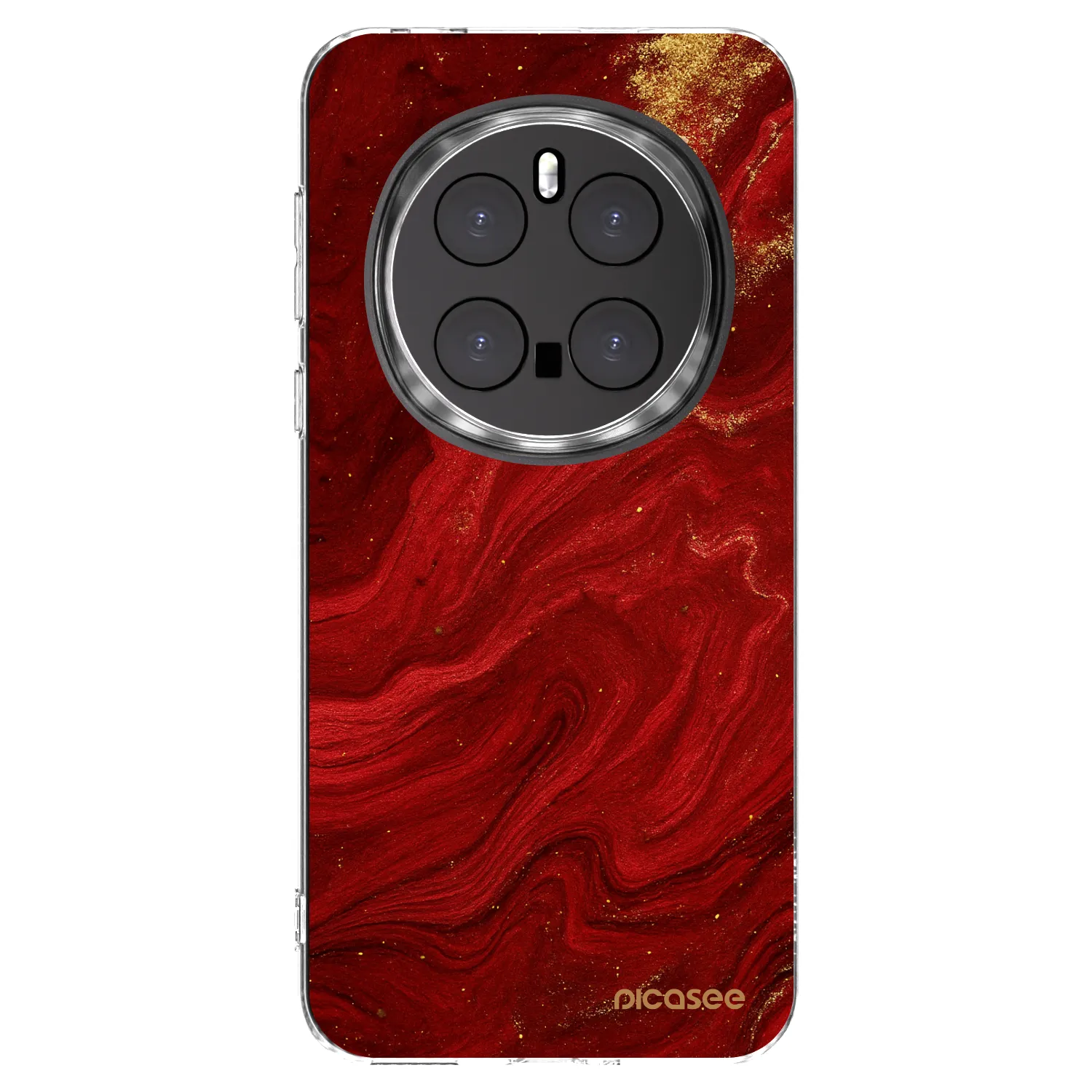 Picasee silikonska prozirna maskica za Honor Magic7 Pro 5G - Red