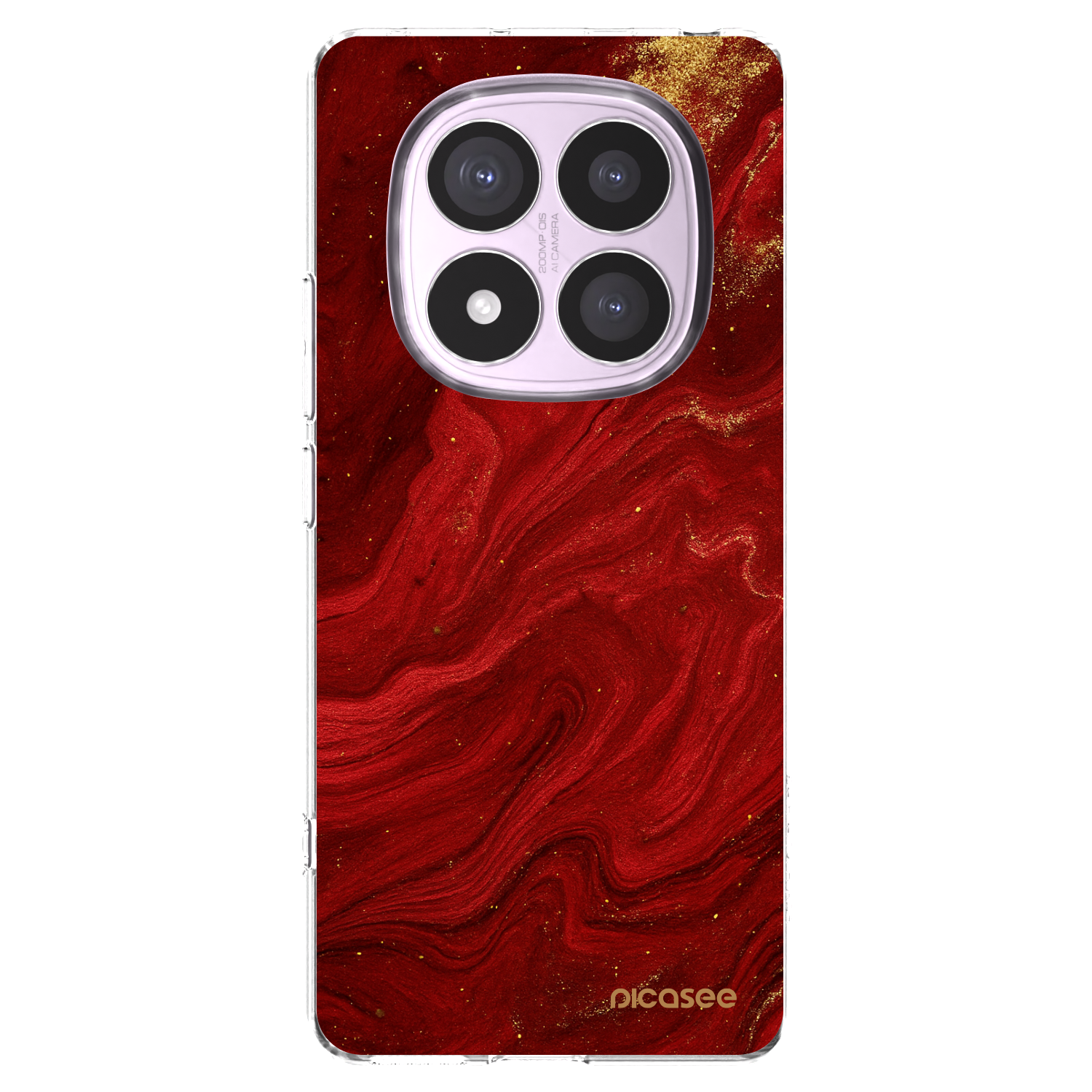 Picasee silikonska prozirna maskica za Xiaomi Redmi Note 14 Pro 4G - Red