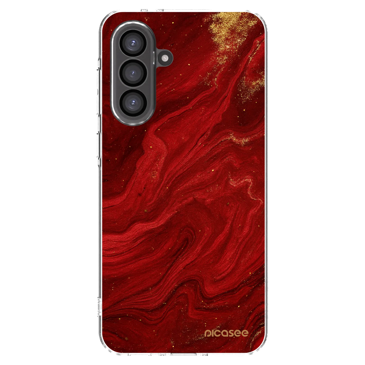 Picasee silikonska prozirna maskica za Samsung Galaxy A56 5G A566B - Red