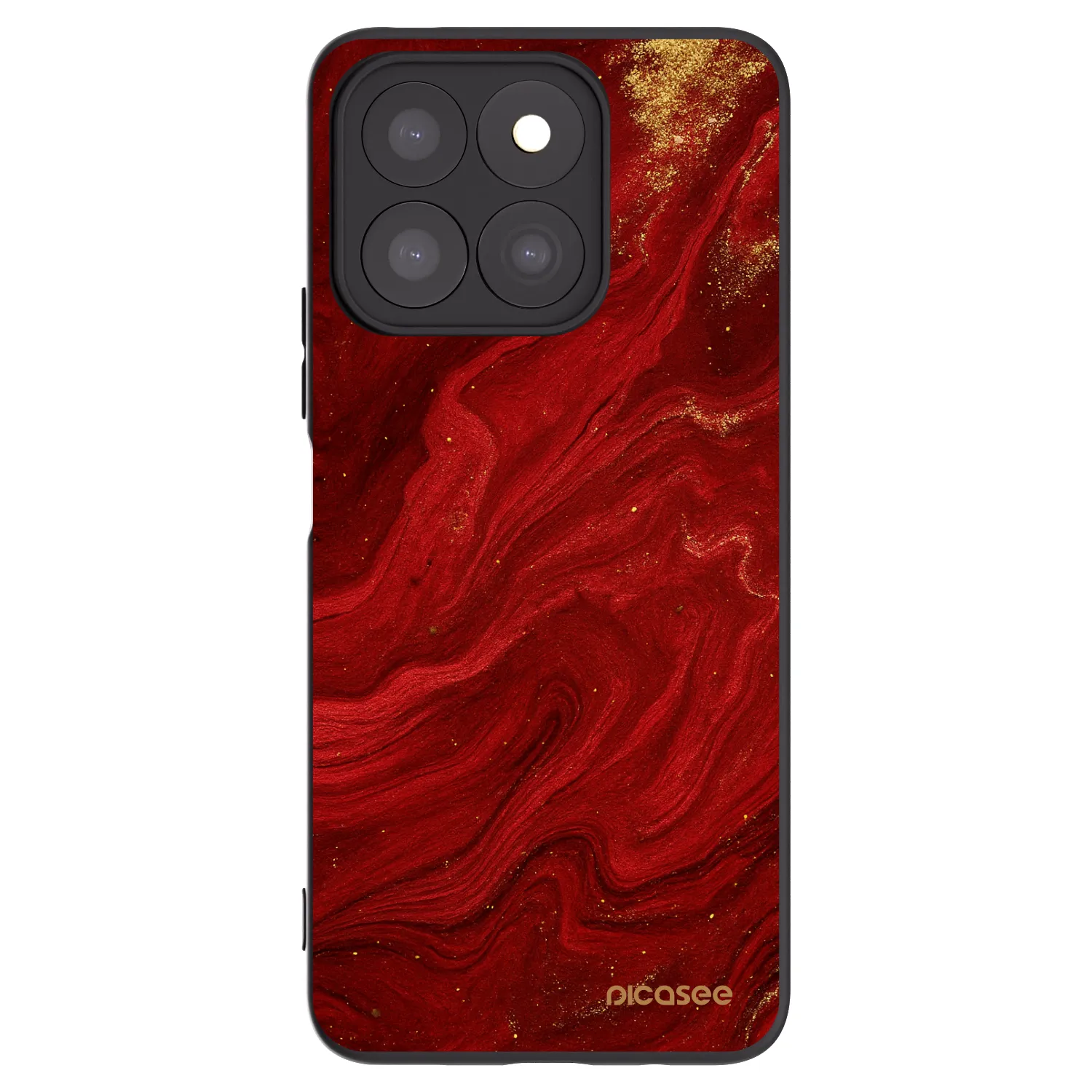 Picasee crna silikonska maskica za Honor X8c - Red