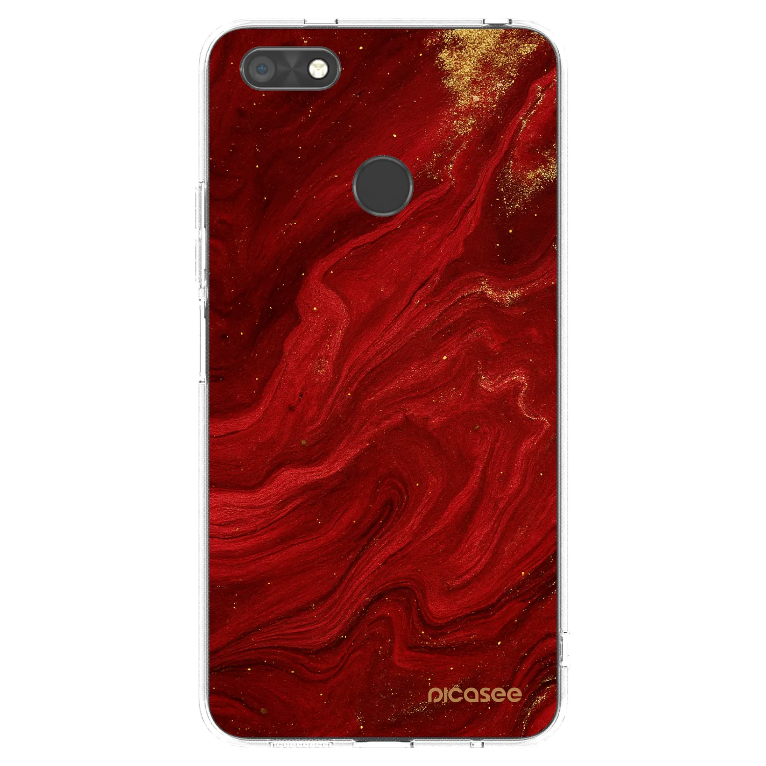 Picasee silikonska prozirna maskica za Huawei P9 Lite Mini - Red