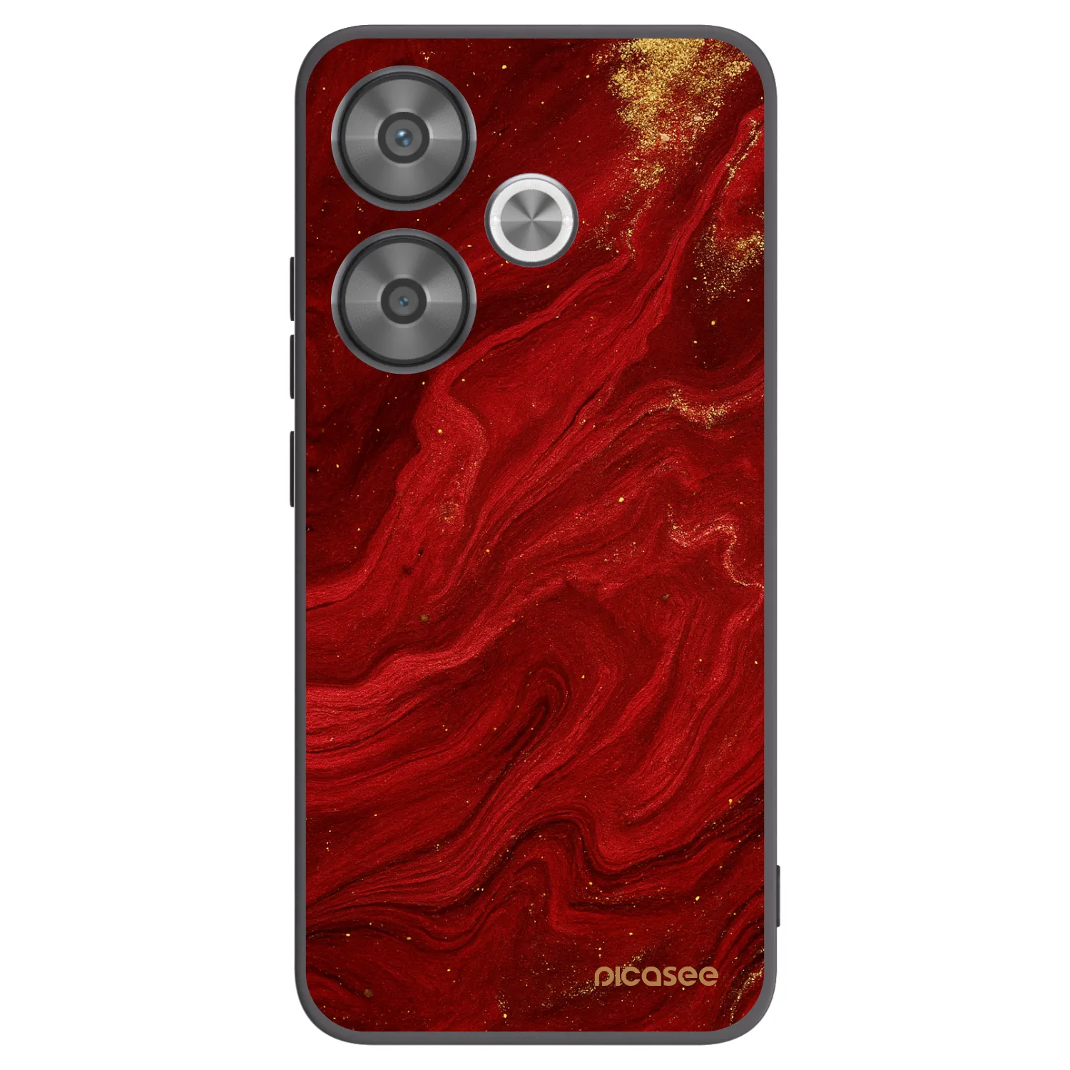 Picasee crna silikonska maskica za Xiaomi Poco F6 - Red
