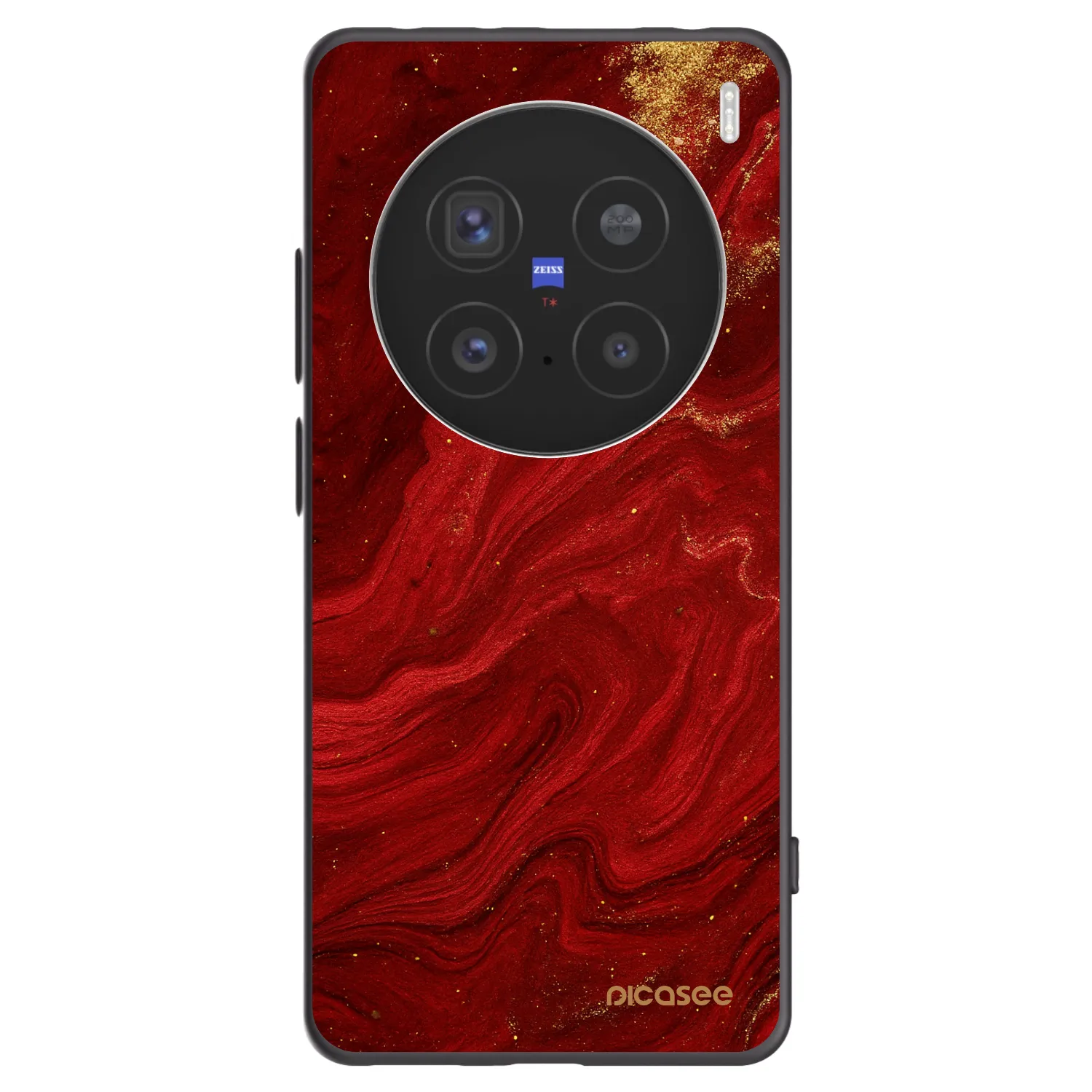 Picasee crna silikonska maskica za Vivo X200 Pro - Red