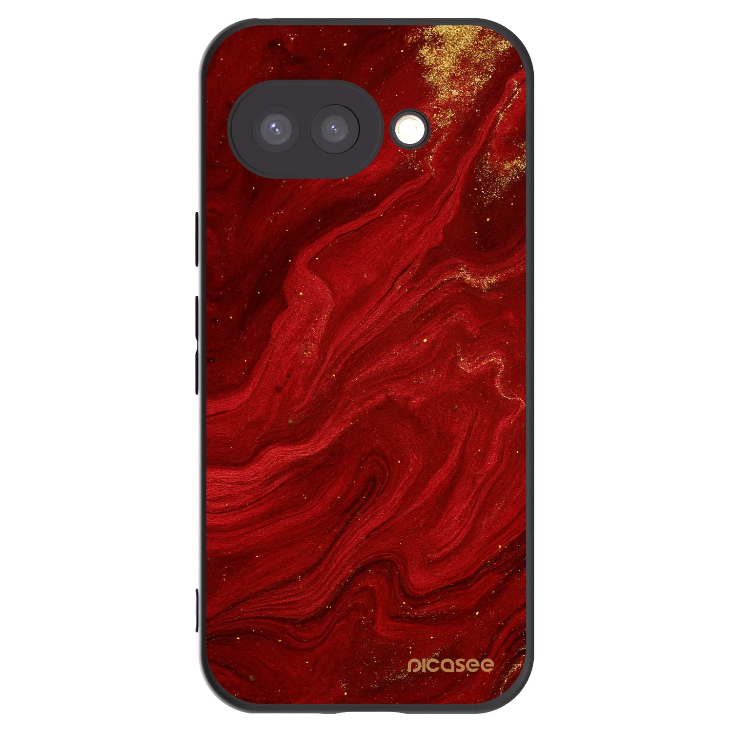 Picasee crna silikonska maskica za Google Pixel 9a - Red