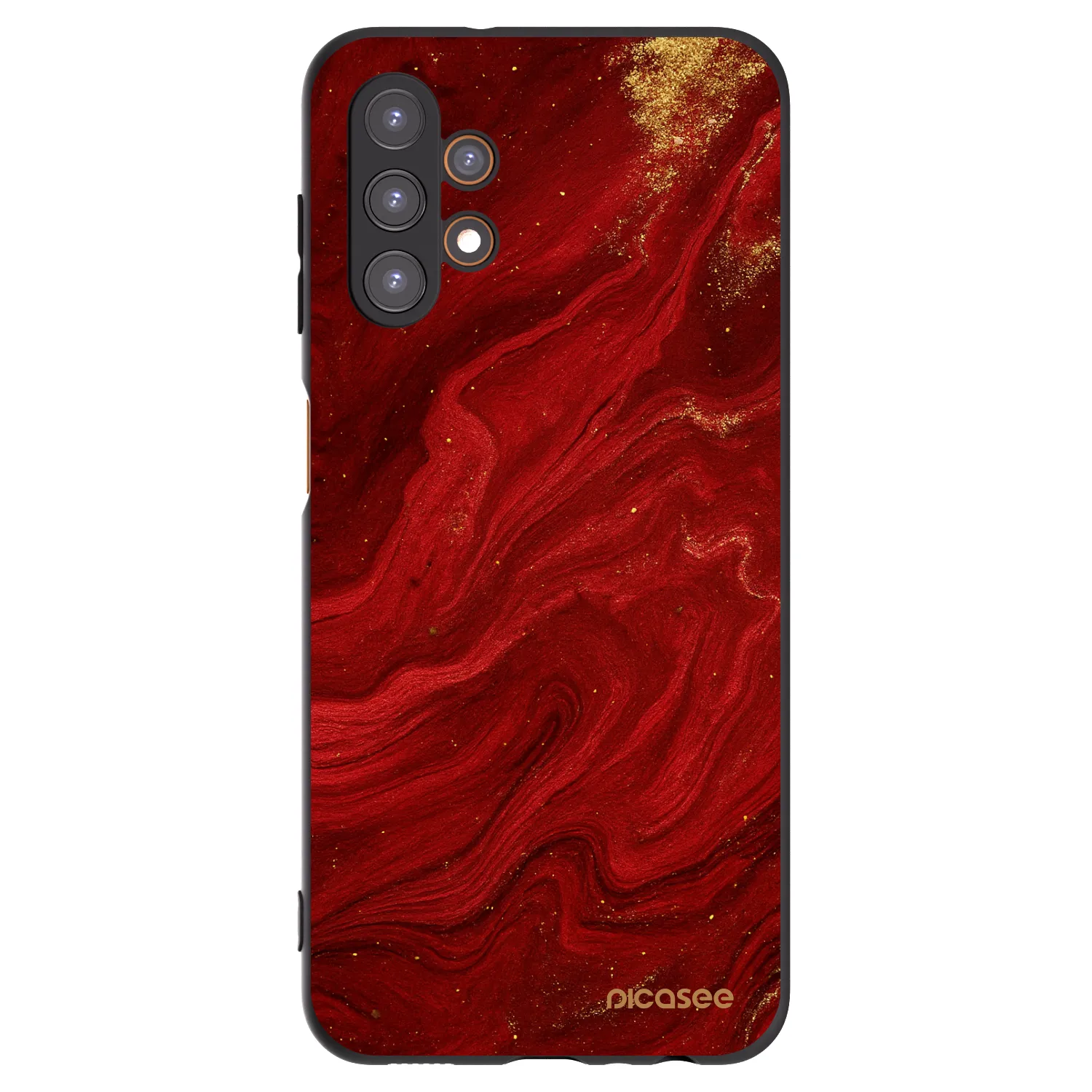 Picasee crna silikonska maskica za Samsung Galaxy A13 5G - Red
