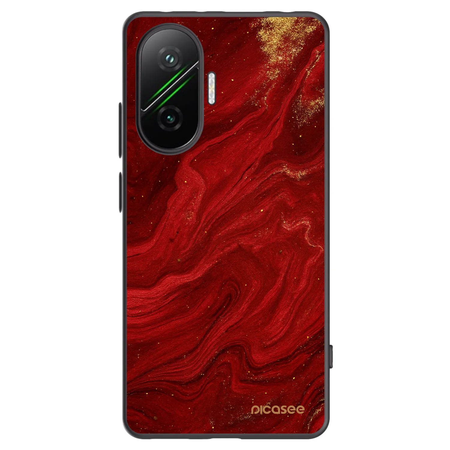 Picasee crna silikonska maskica za Xiaomi Poco F7 5G - Red
