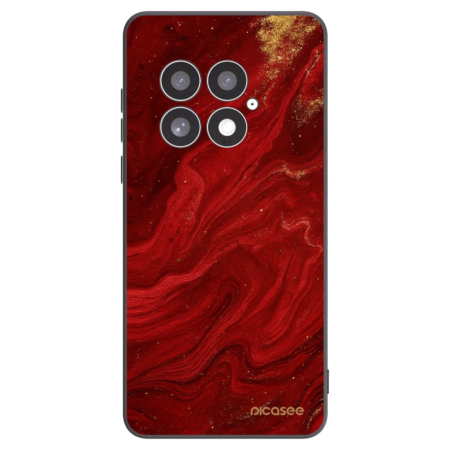 Picasee crna silikonska maskica za OnePlus 13 5G - Red