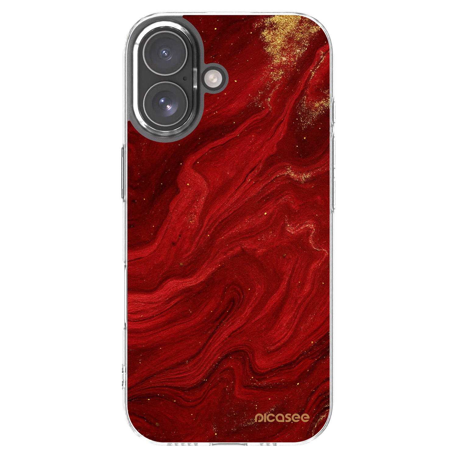 Picasee silikonska prozirna maskica za Apple iPhone 17 - Red