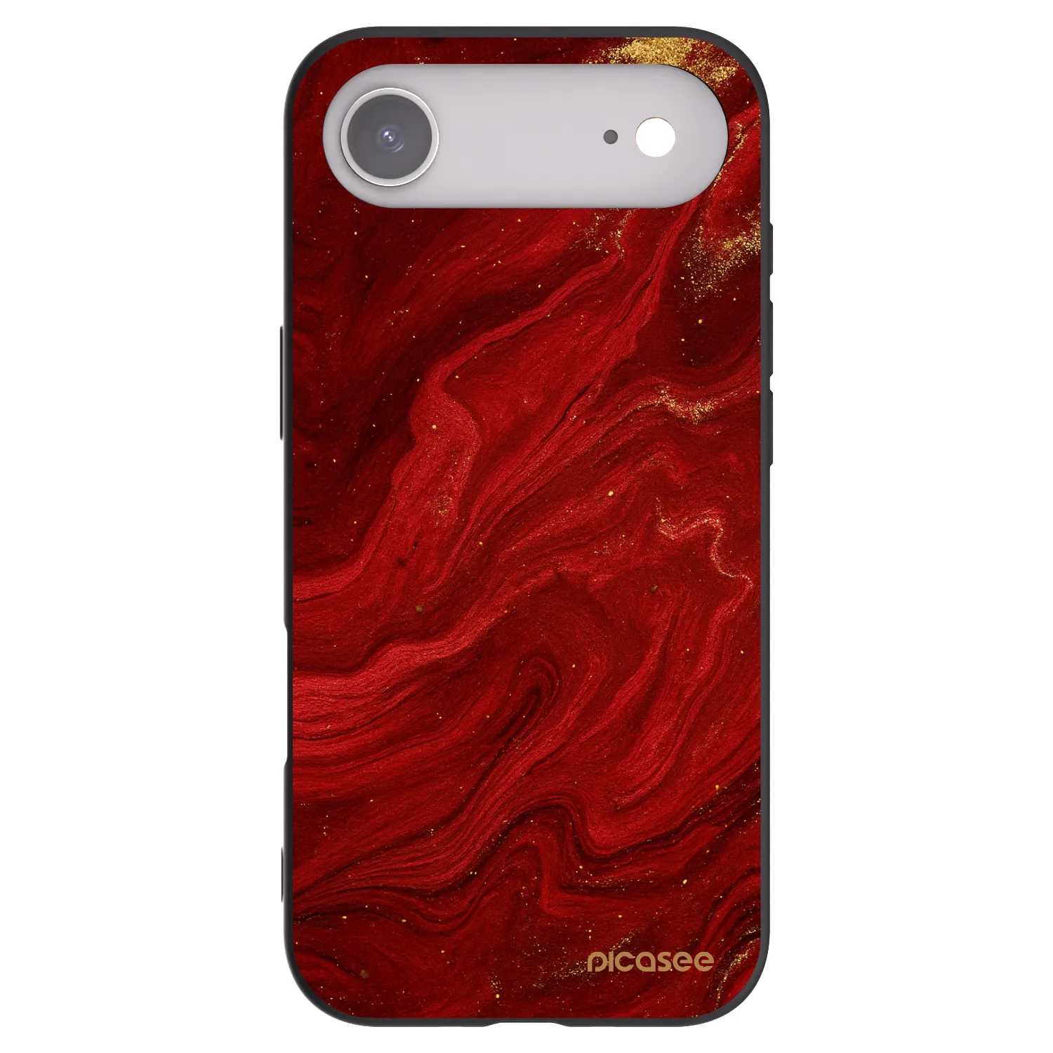 Picasee crna silikonska maskica za Apple iPhone Air - Red