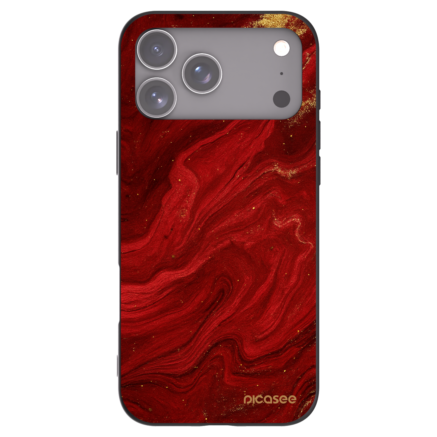 Picasee crna silikonska maskica za Apple iPhone 17 Pro Max - Red