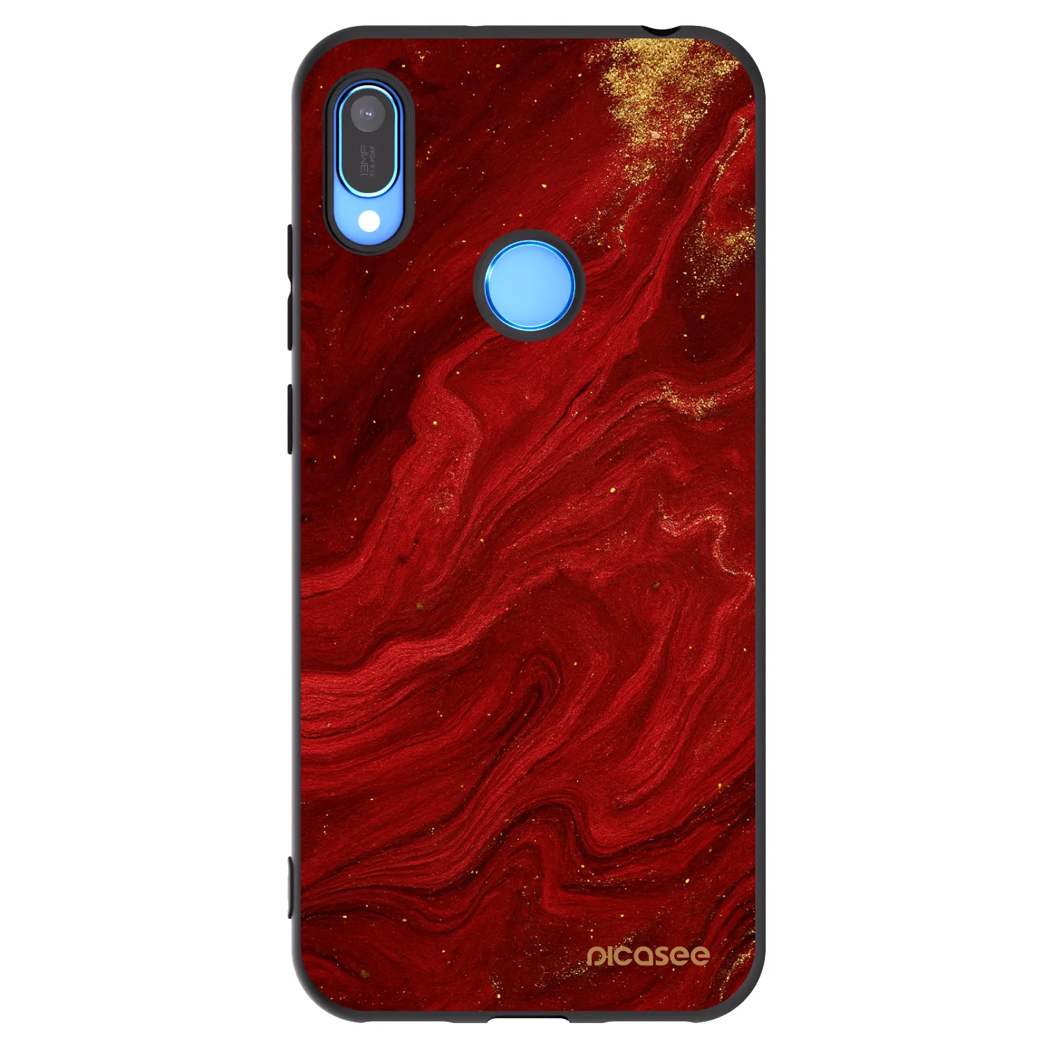 Picasee crna silikonska maskica za Huawei Y6 2019 - Red