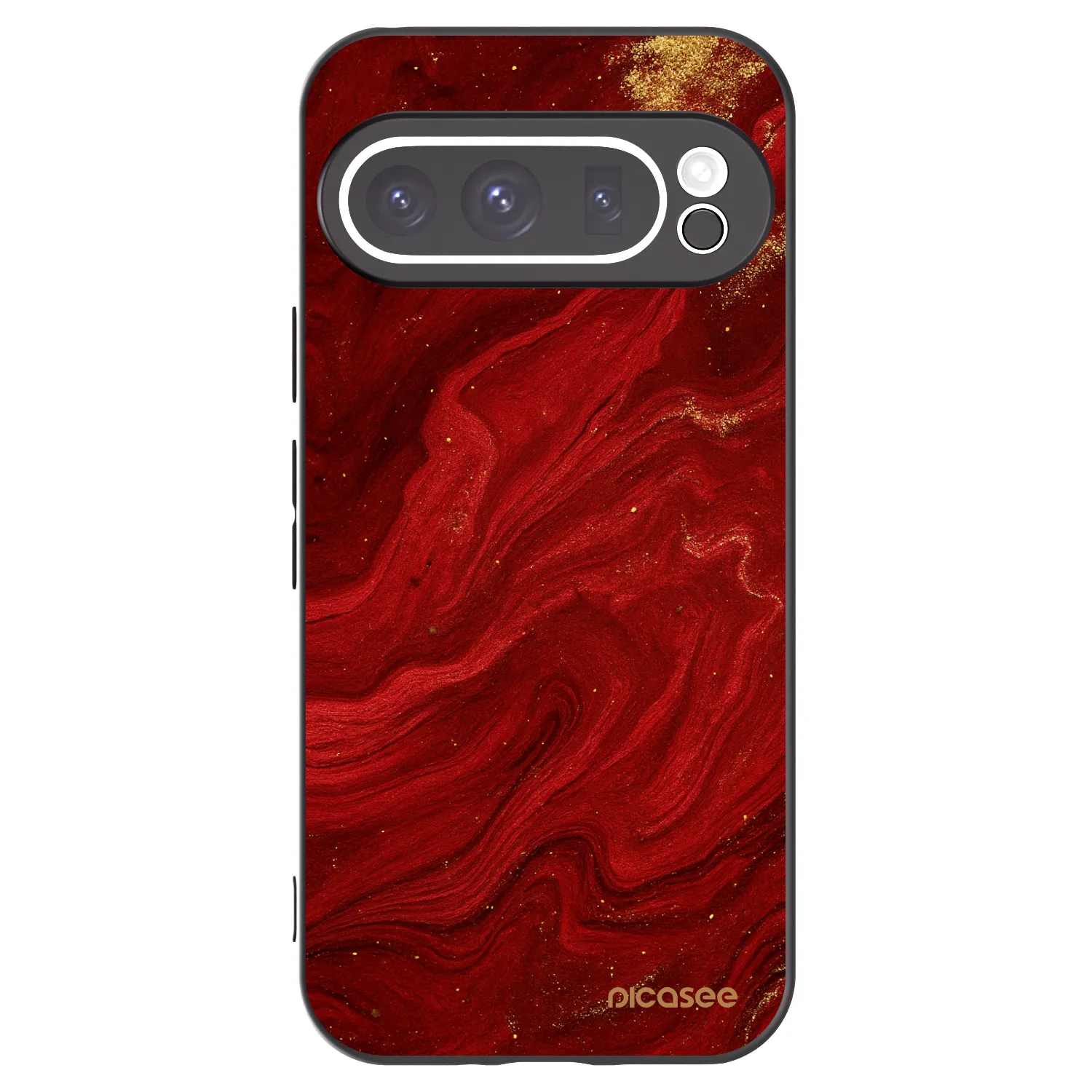 Picasee crna silikonska maskica za Google Pixel 9 Pro XL - Red