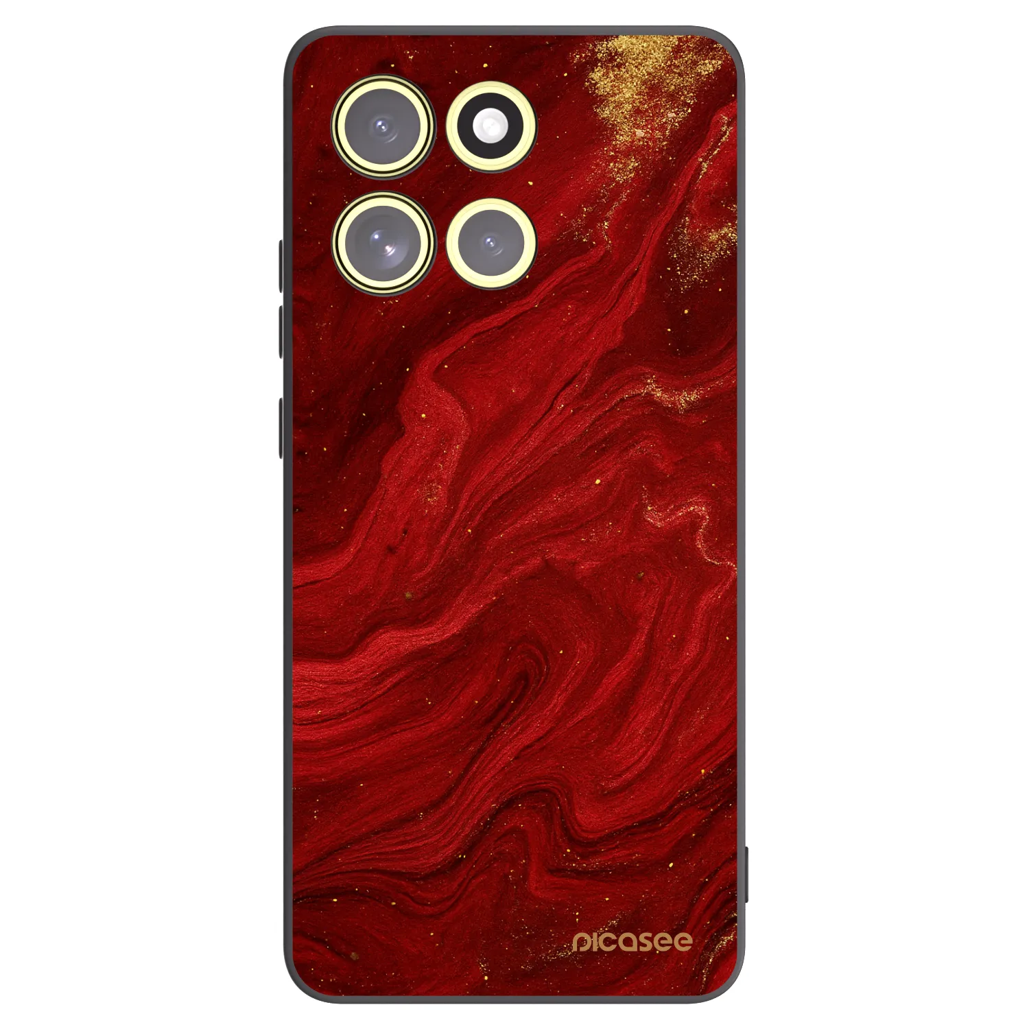 Picasee crna silikonska maskica za Motorola Moto G86 5G - Red