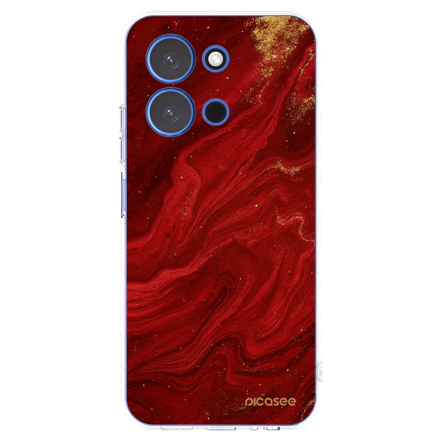 Picasee silikonska prozirna maskica za Xiaomi Redmi 15C 4G - Red