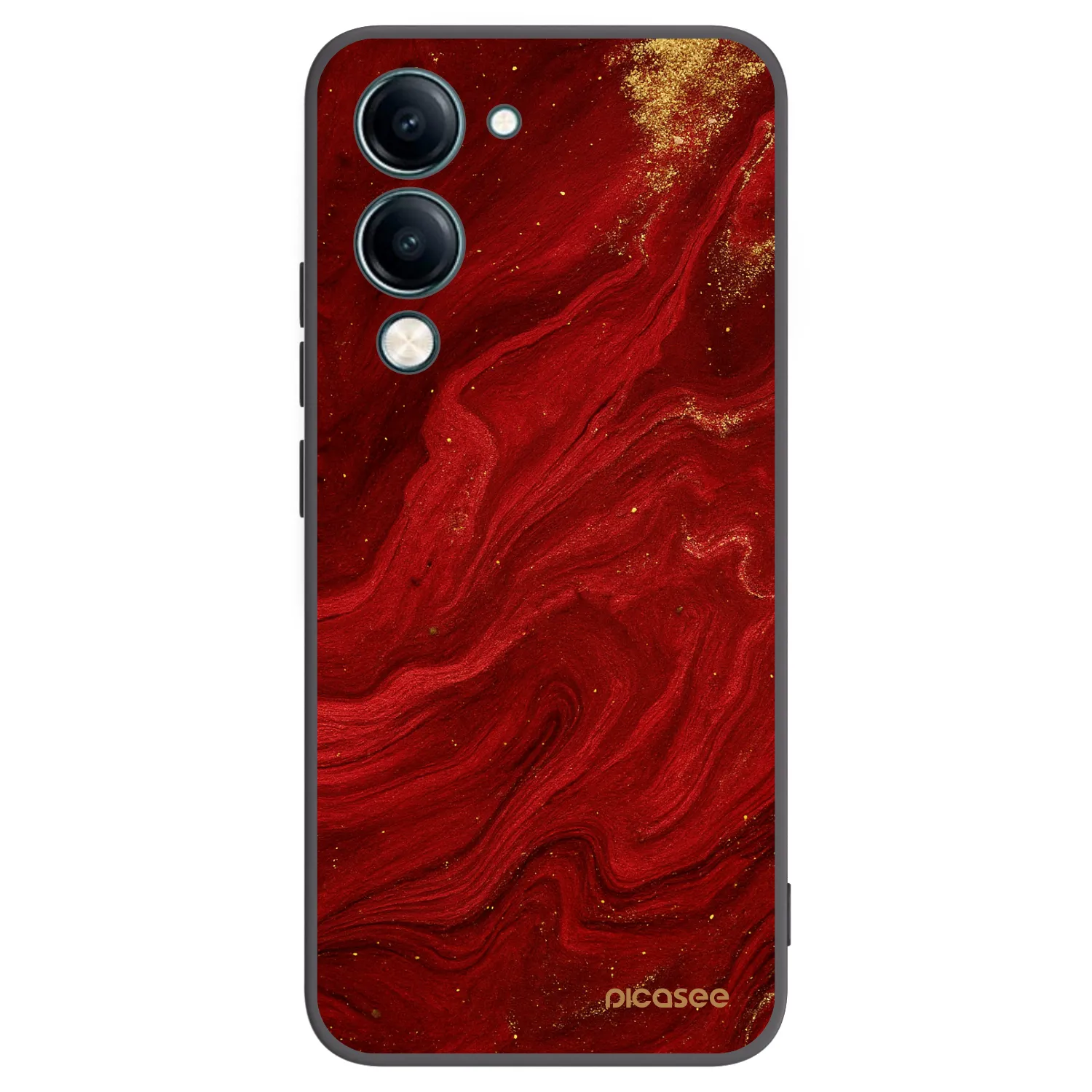 Picasee crna silikonska maskica za Vivo Y29s 5G - Red