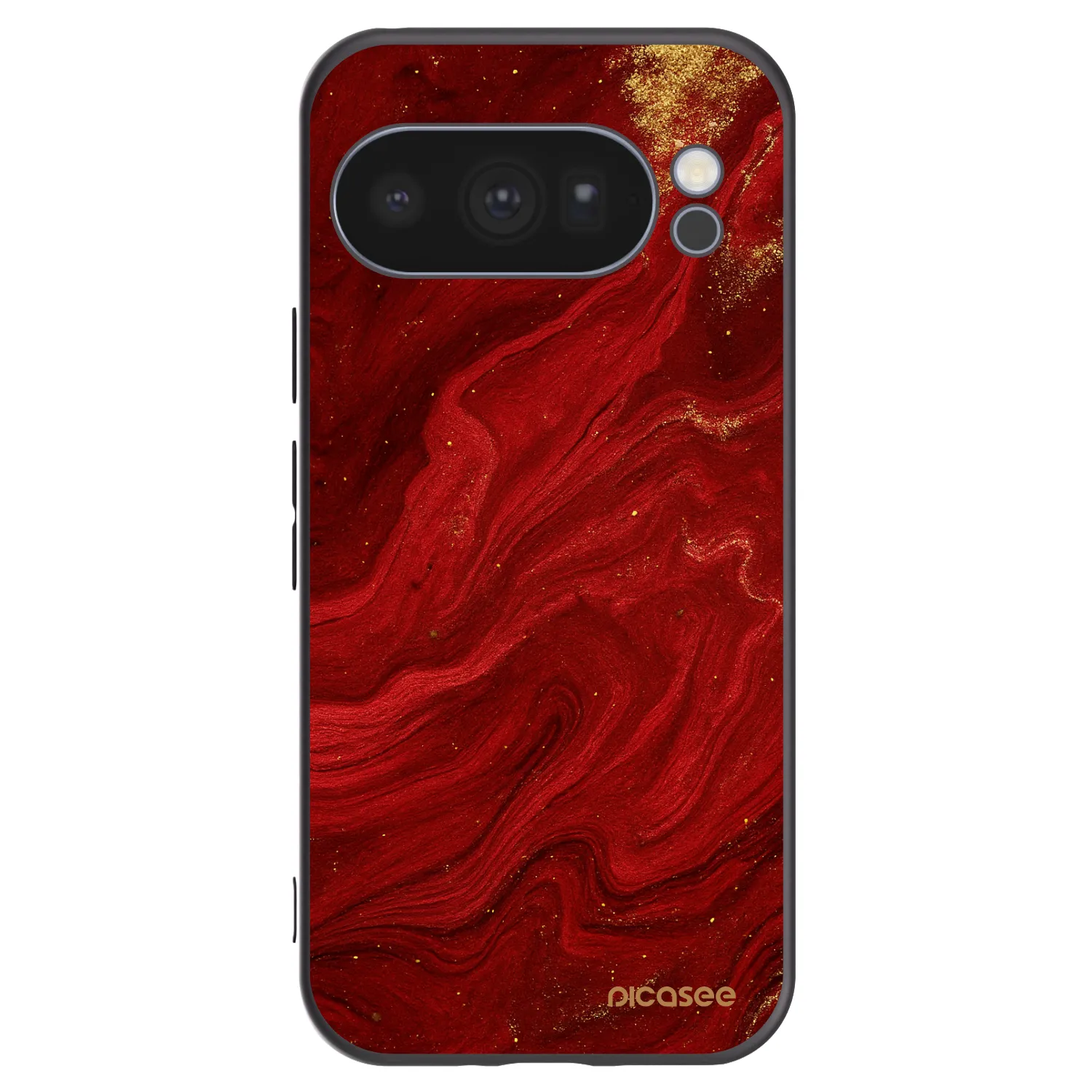 Picasee crna silikonska maskica za Google Pixel 10 Pro - Red