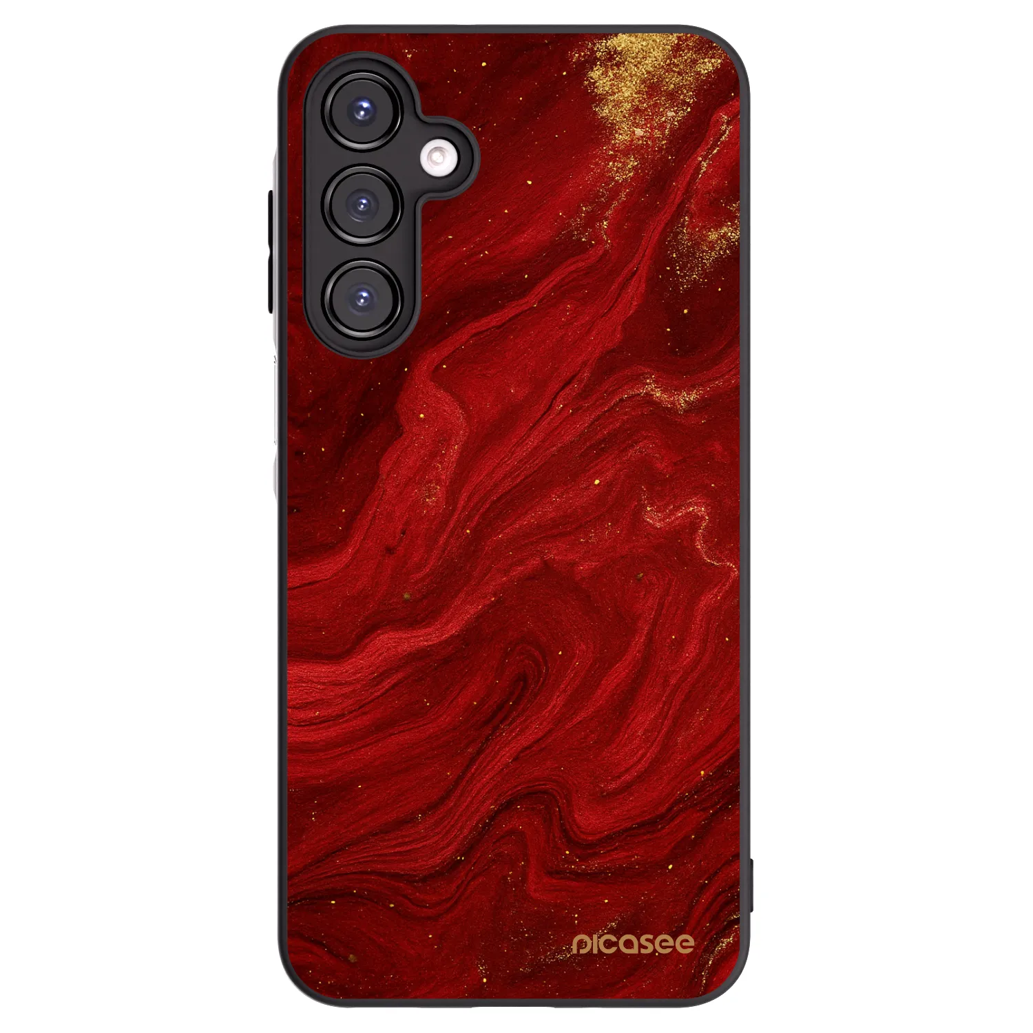 Picasee crna silikonska maskica za Samsung Galaxy A16 4G - Red