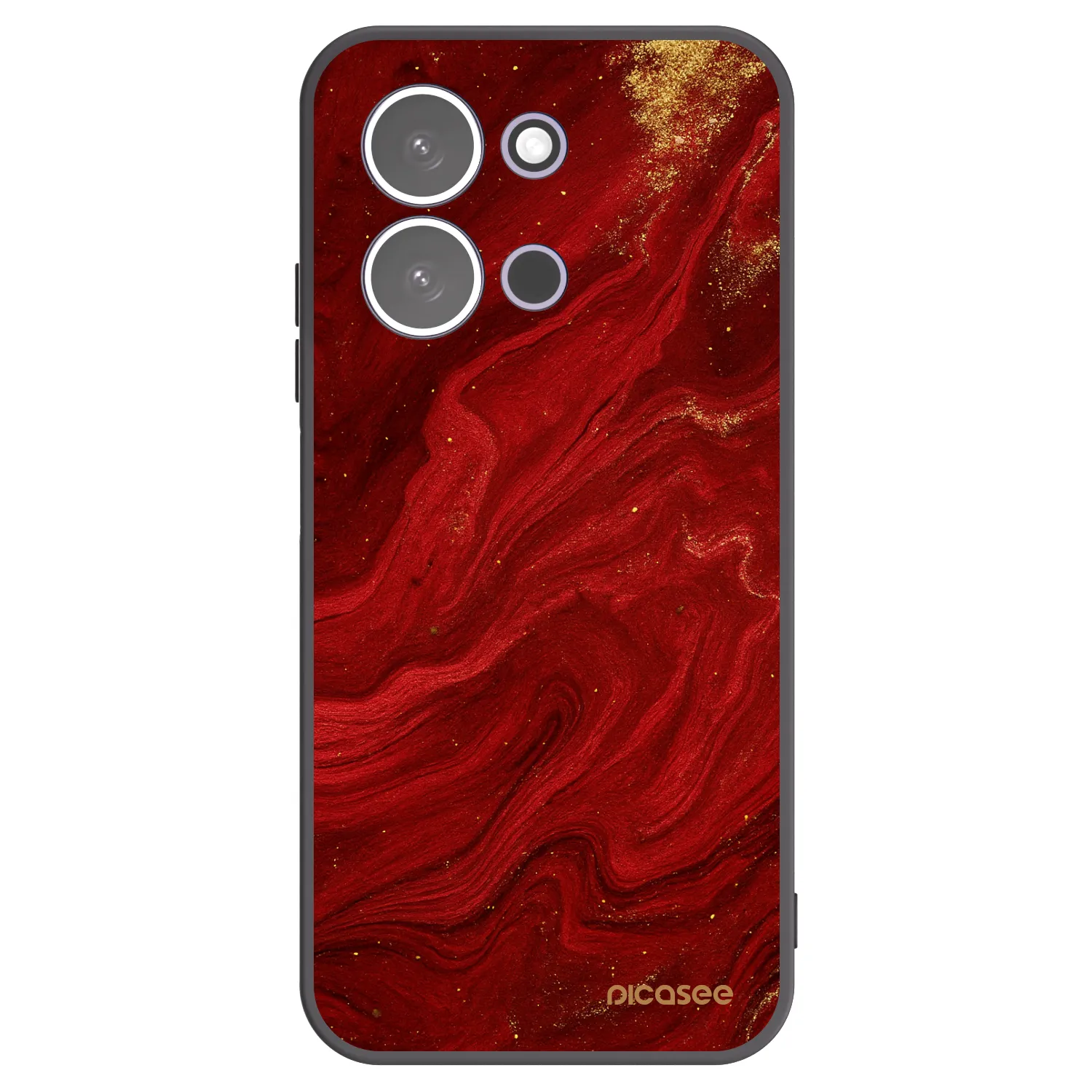 Picasee crna silikonska maskica za Xiaomi Redmi 15C 5G - Red