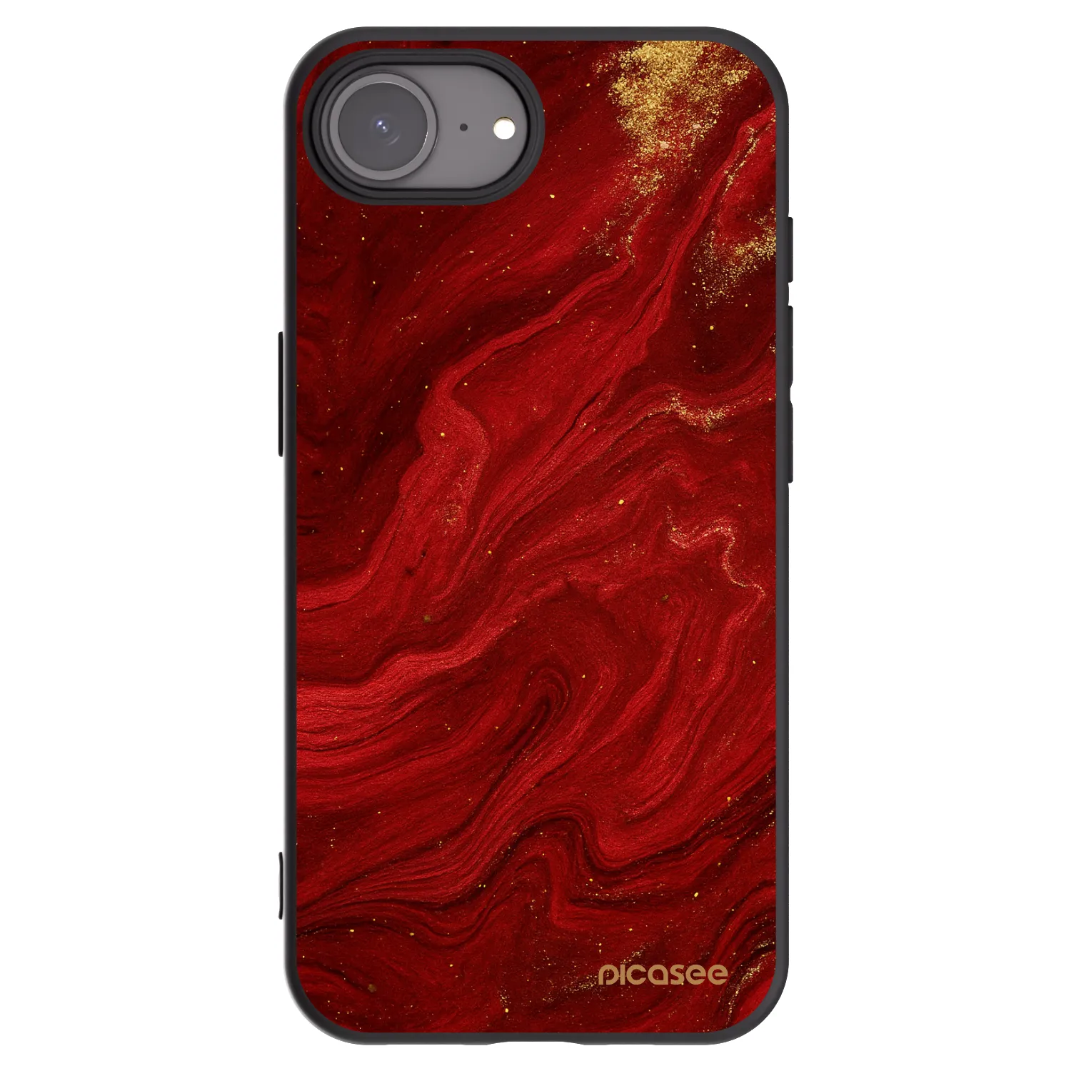 Picasee crna silikonska maskica za Apple iPhone 17e - Red