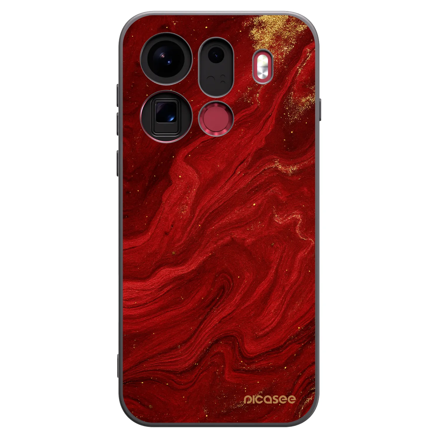 Picasee crna silikonska maskica za OPPO Find X9 Pro - Red