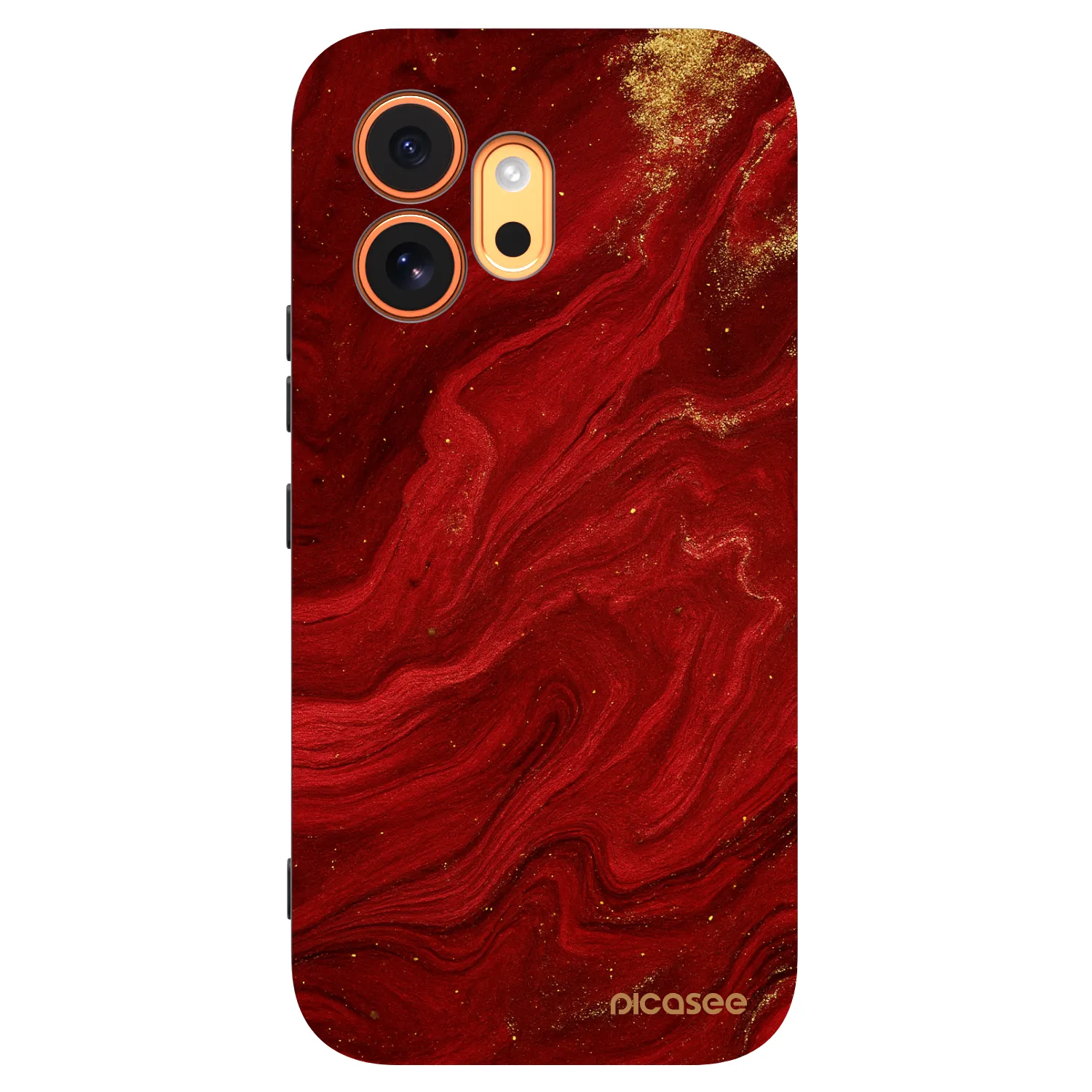 Picasee crna silikonska maskica za Honor 600 - Red