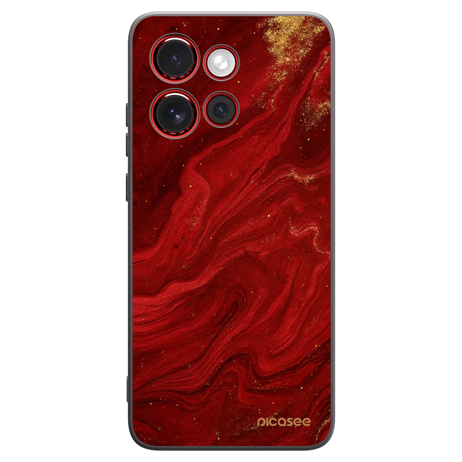 Picasee crna silikonska maskica za Motorola Edge 60 Neo 5G - Red