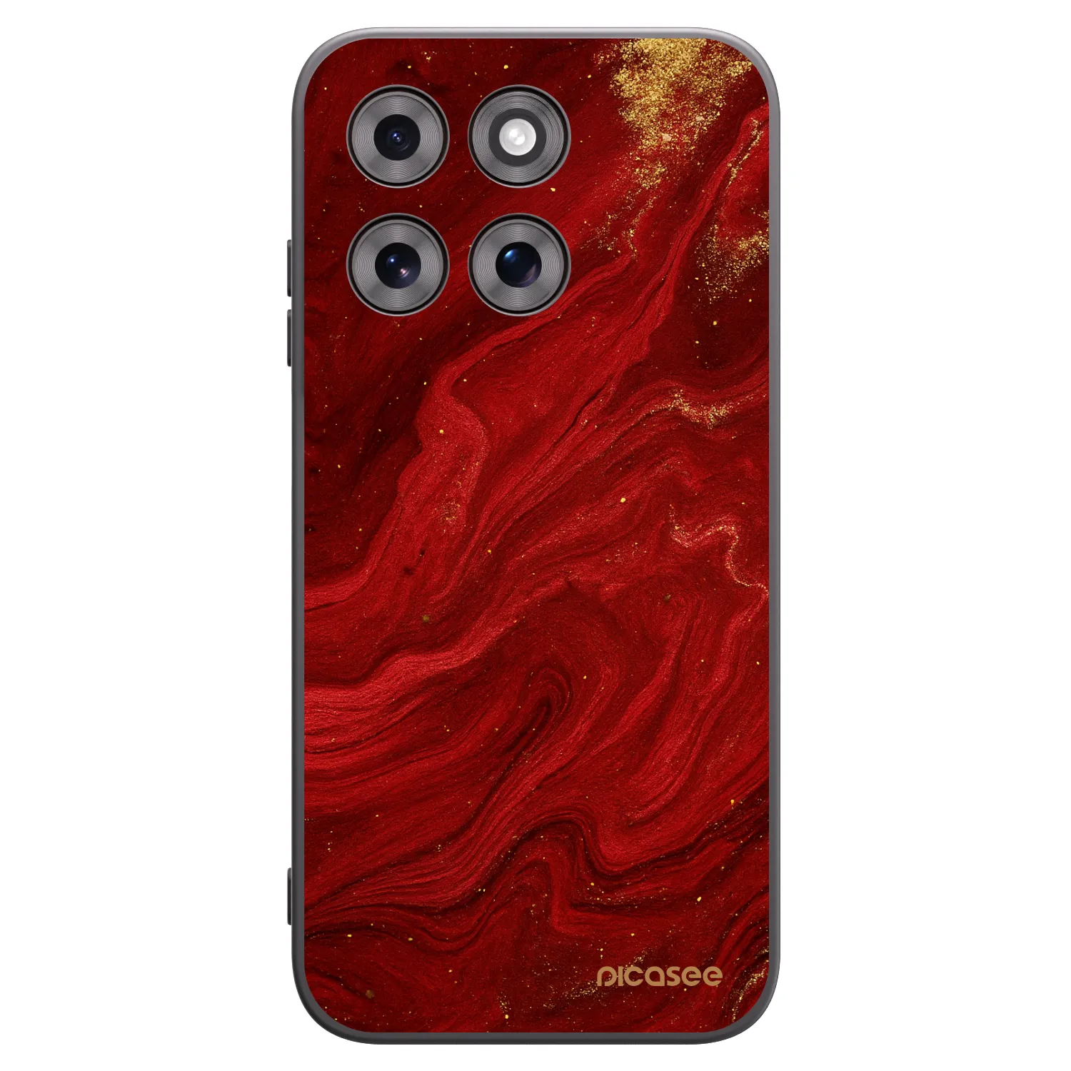 Picasee crna silikonska maskica za Motorola Moto G77 - Red