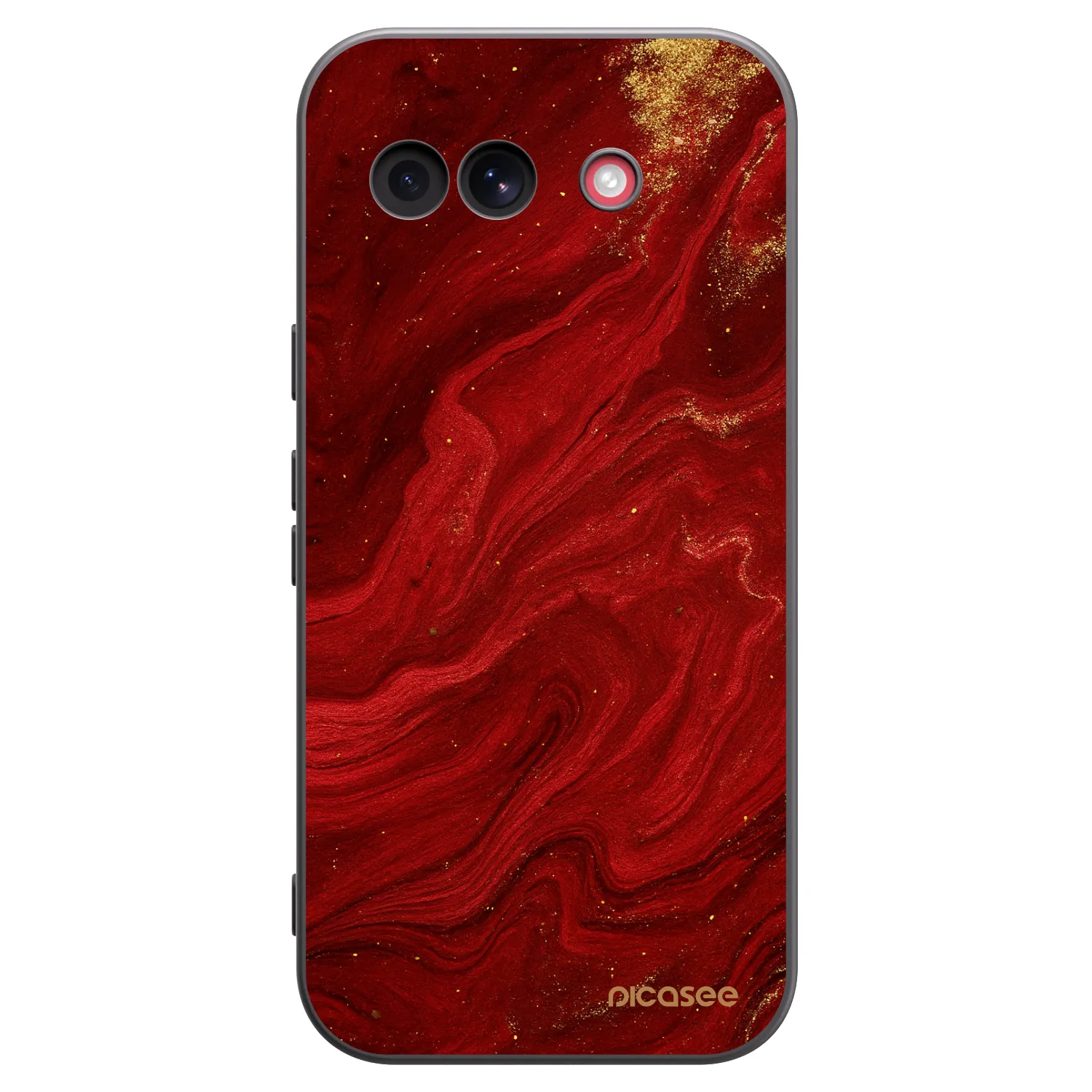 Picasee crna silikonska maskica za Google Pixel 10a - Red