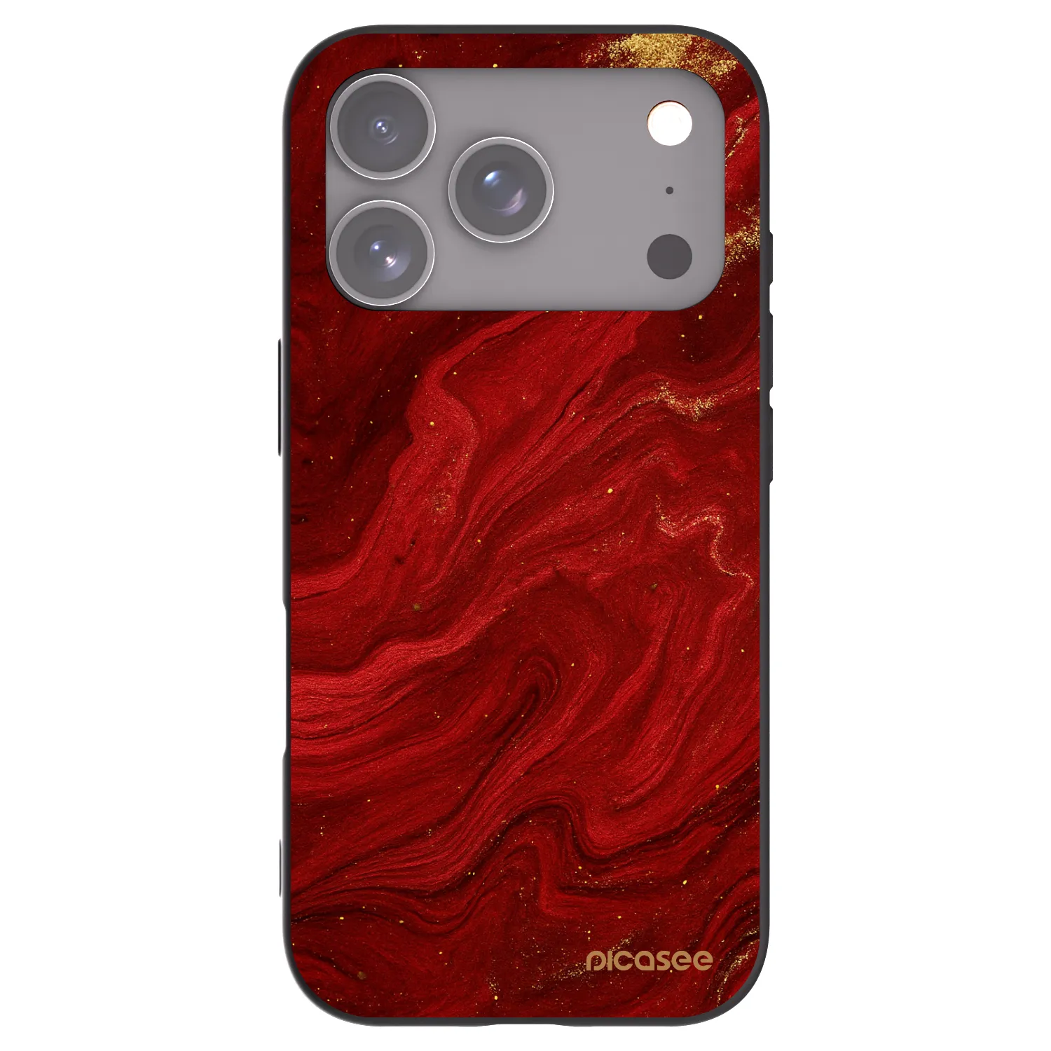 Picasee crna silikonska maskica za Apple iPhone 18 Pro - Red
