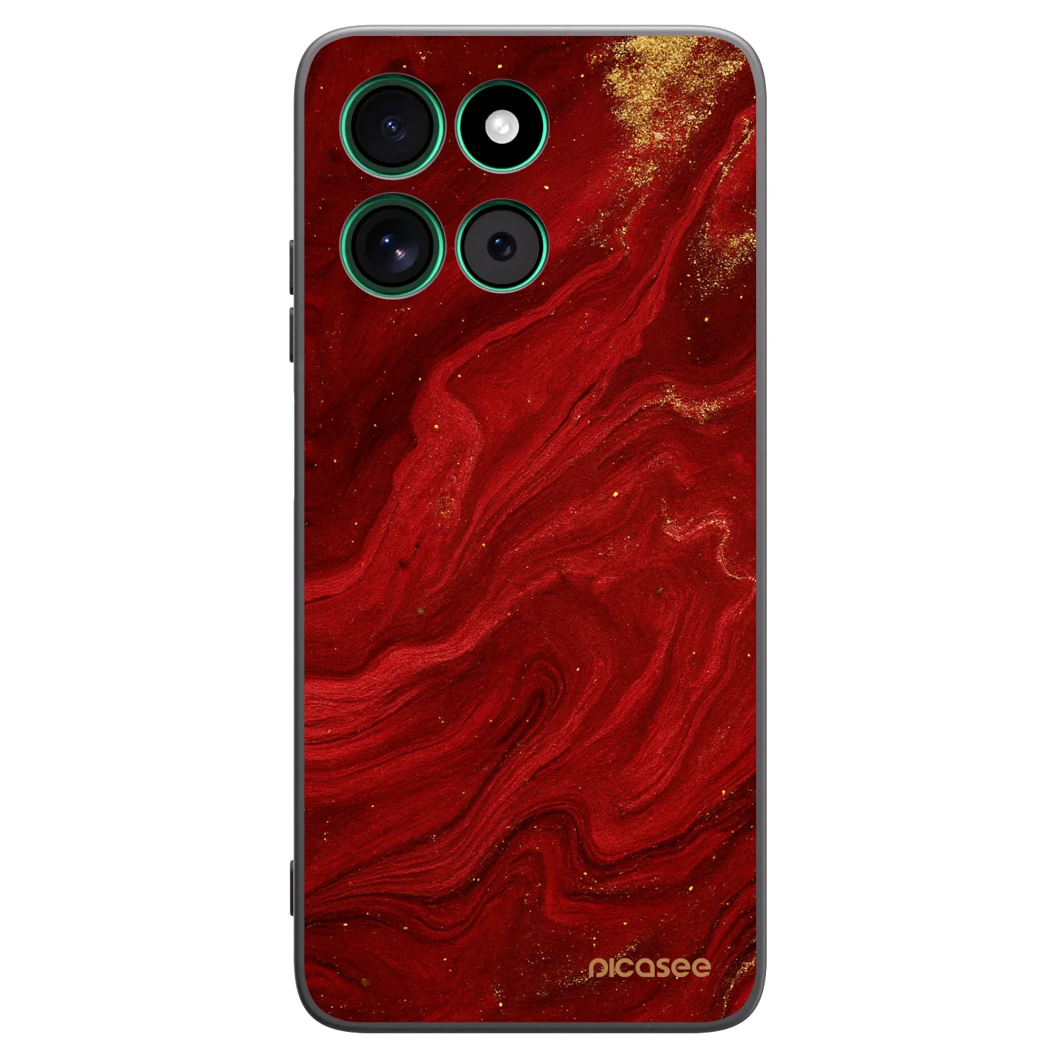 Picasee crna silikonska maskica za Motorola Moto G57 Power - Red
