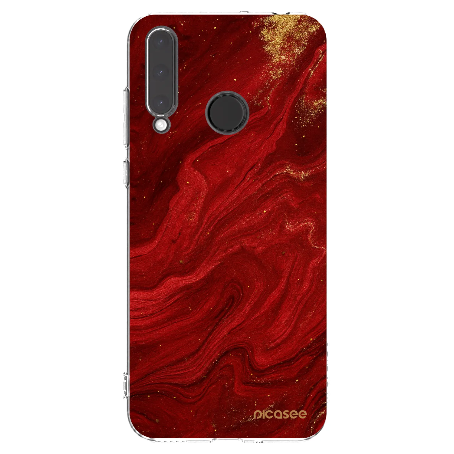 Picasee silikonska prozirna maskica za Honor 20 Lite - Red