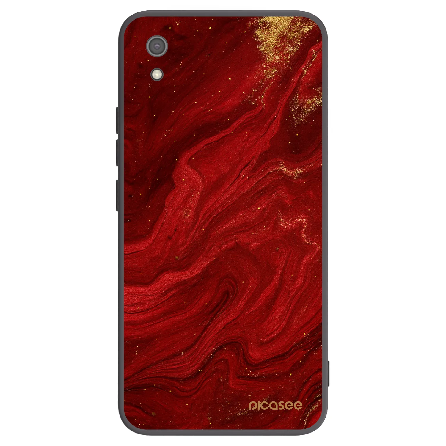 Picasee crna silikonska maskica za Xiaomi Redmi 7A - Red