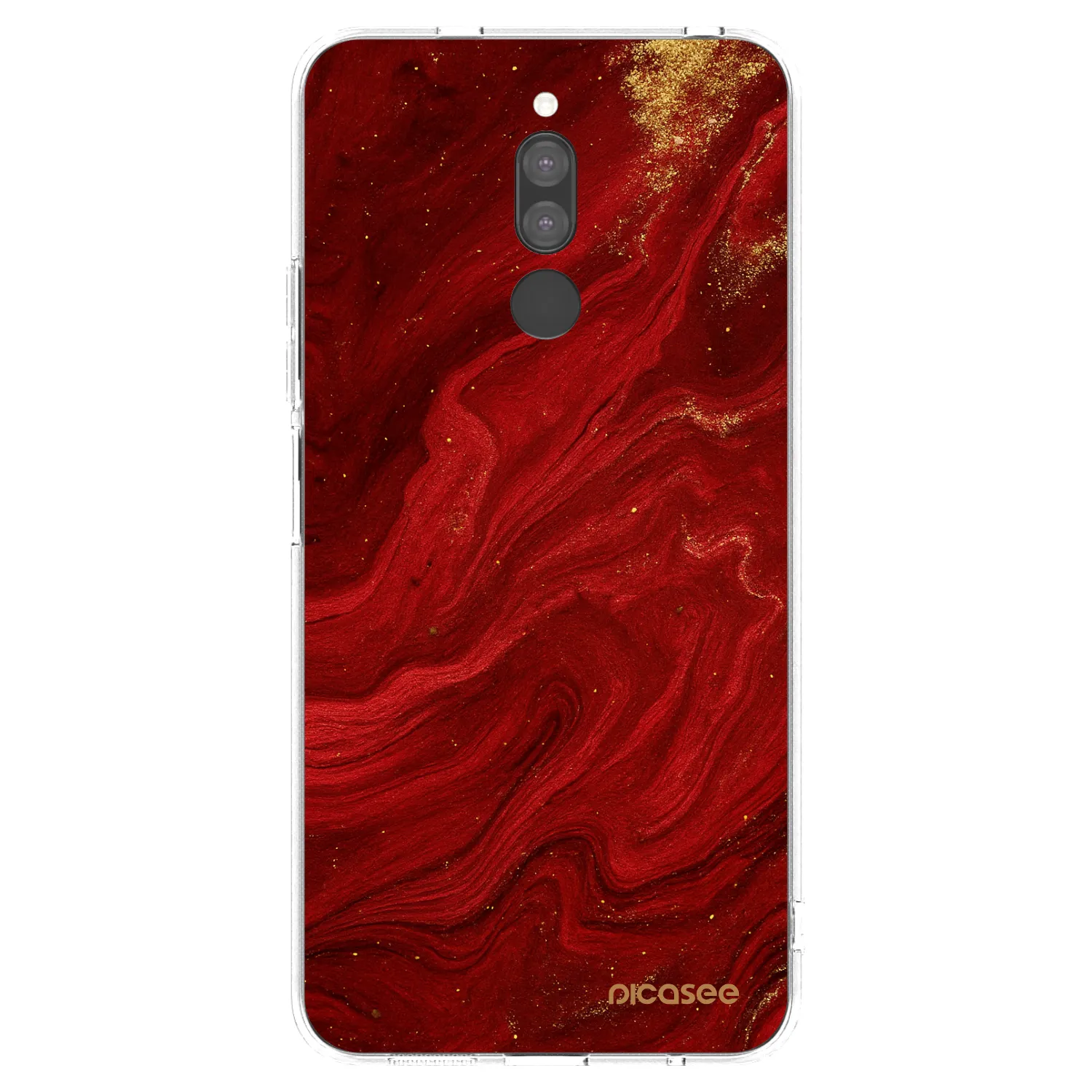 Picasee silikonska prozirna maskica za Xiaomi Redmi 8 - Red