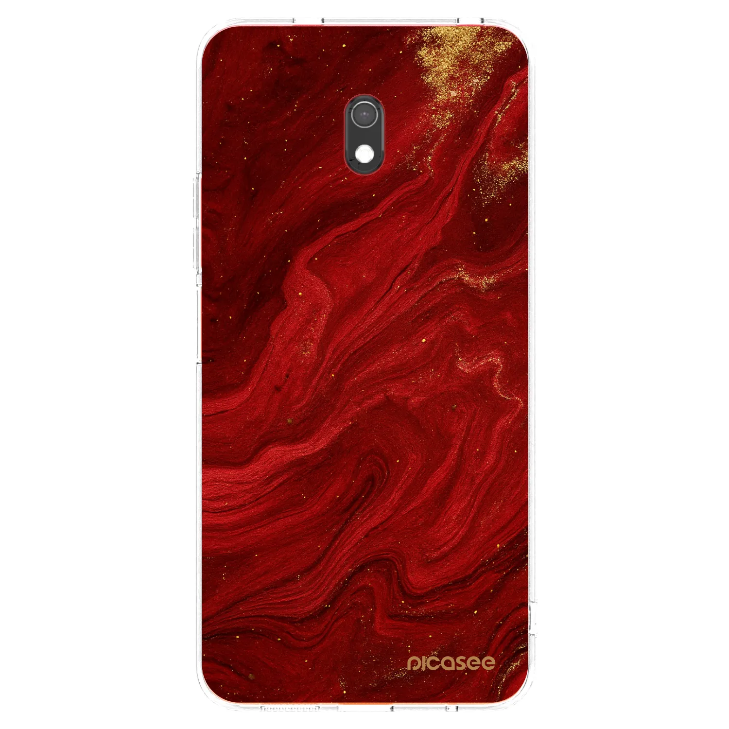 Picasee silikonska prozirna maskica za Xiaomi Redmi 8A - Red