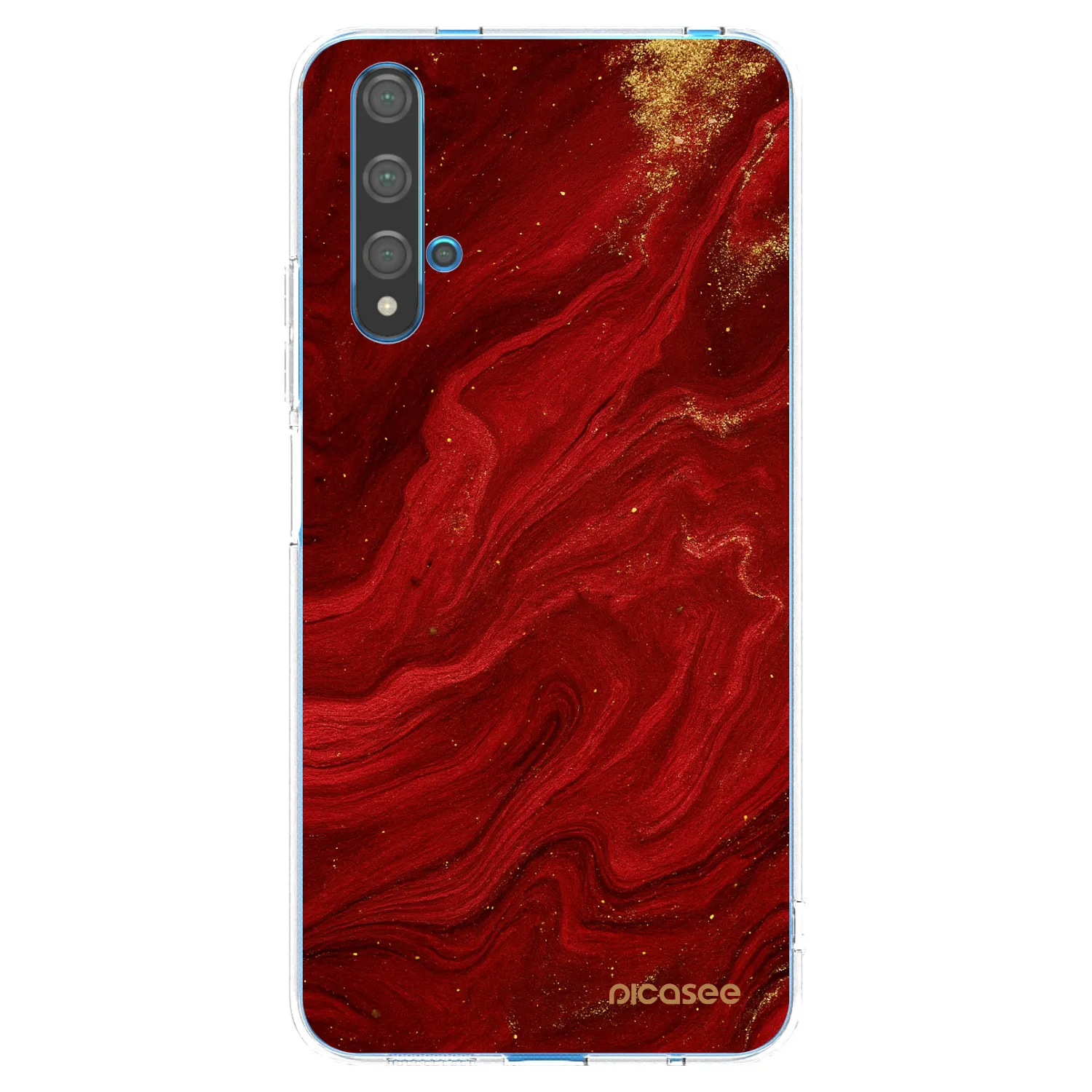 Picasee silikonska prozirna maskica za Huawei Nova 5T - Red