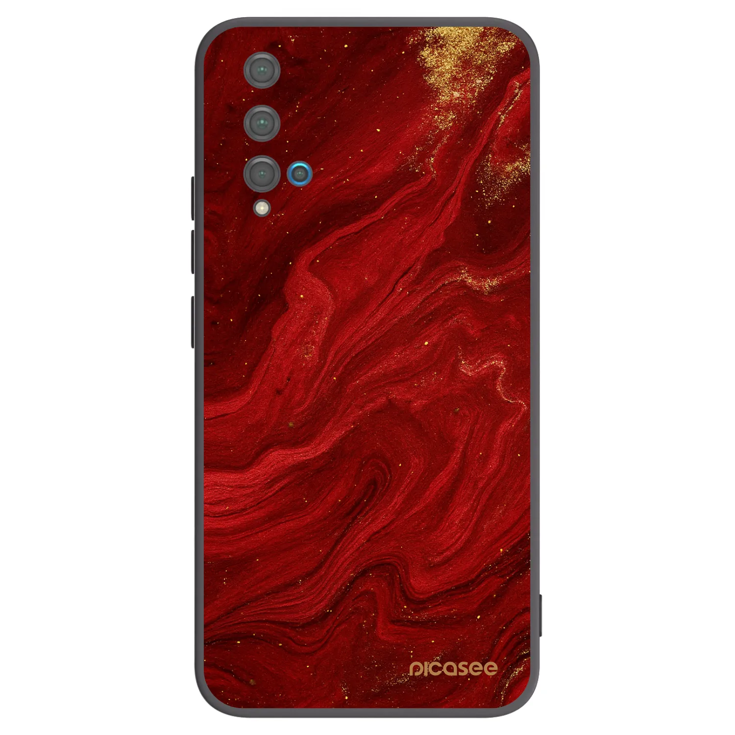 Picasee crna silikonska maskica za Huawei Nova 5T - Red