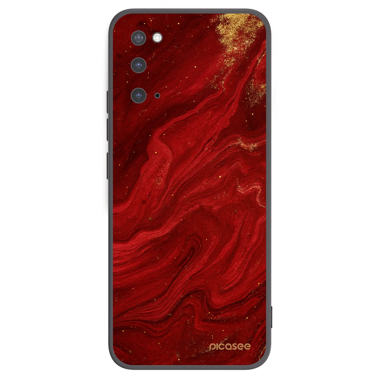 Picasee crna silikonska maskica za Samsung Galaxy S20 G980F - Red