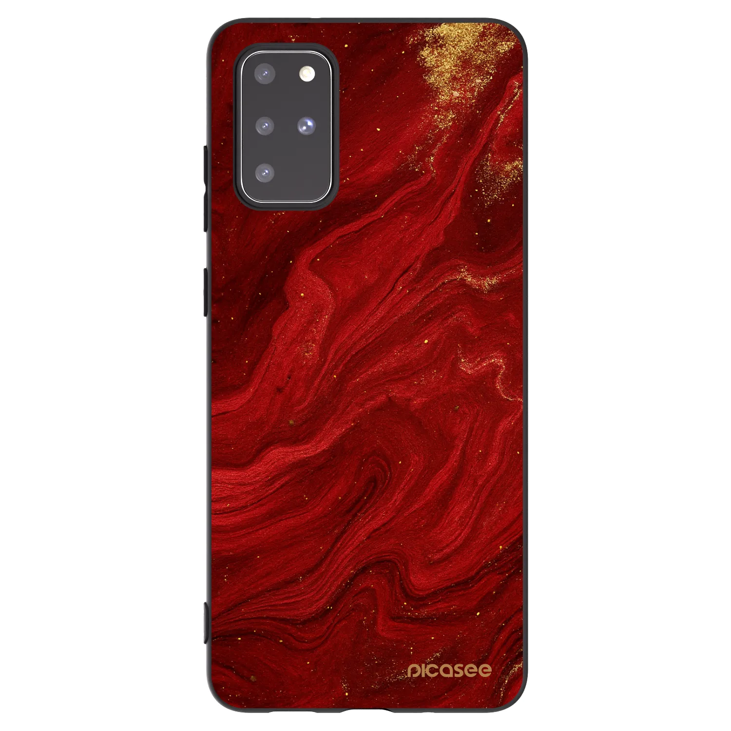 Picasee crna silikonska maskica za Samsung Galaxy S20+ G985F - Red