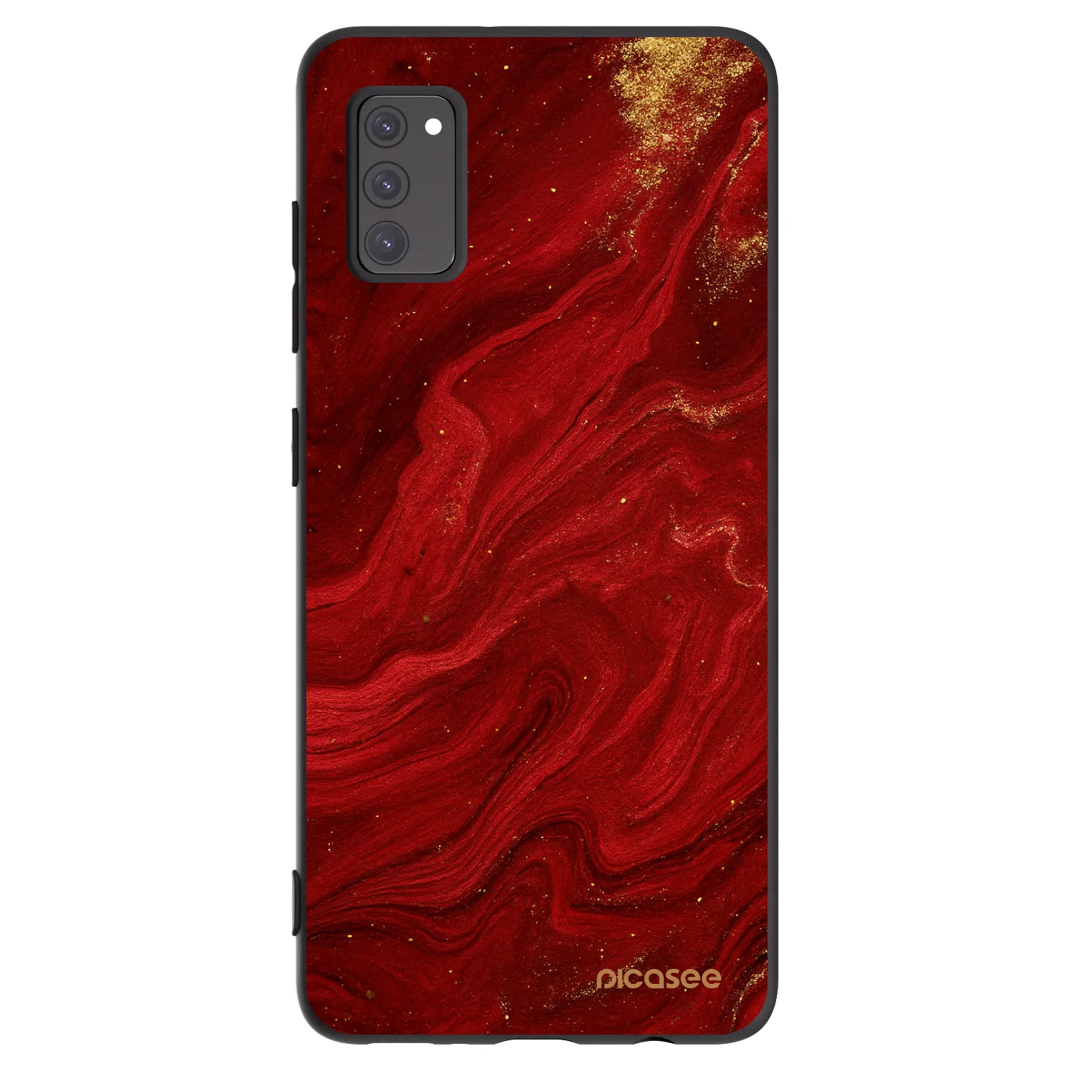 Picasee crna silikonska maskica za Samsung Galaxy A41 A415F - Red