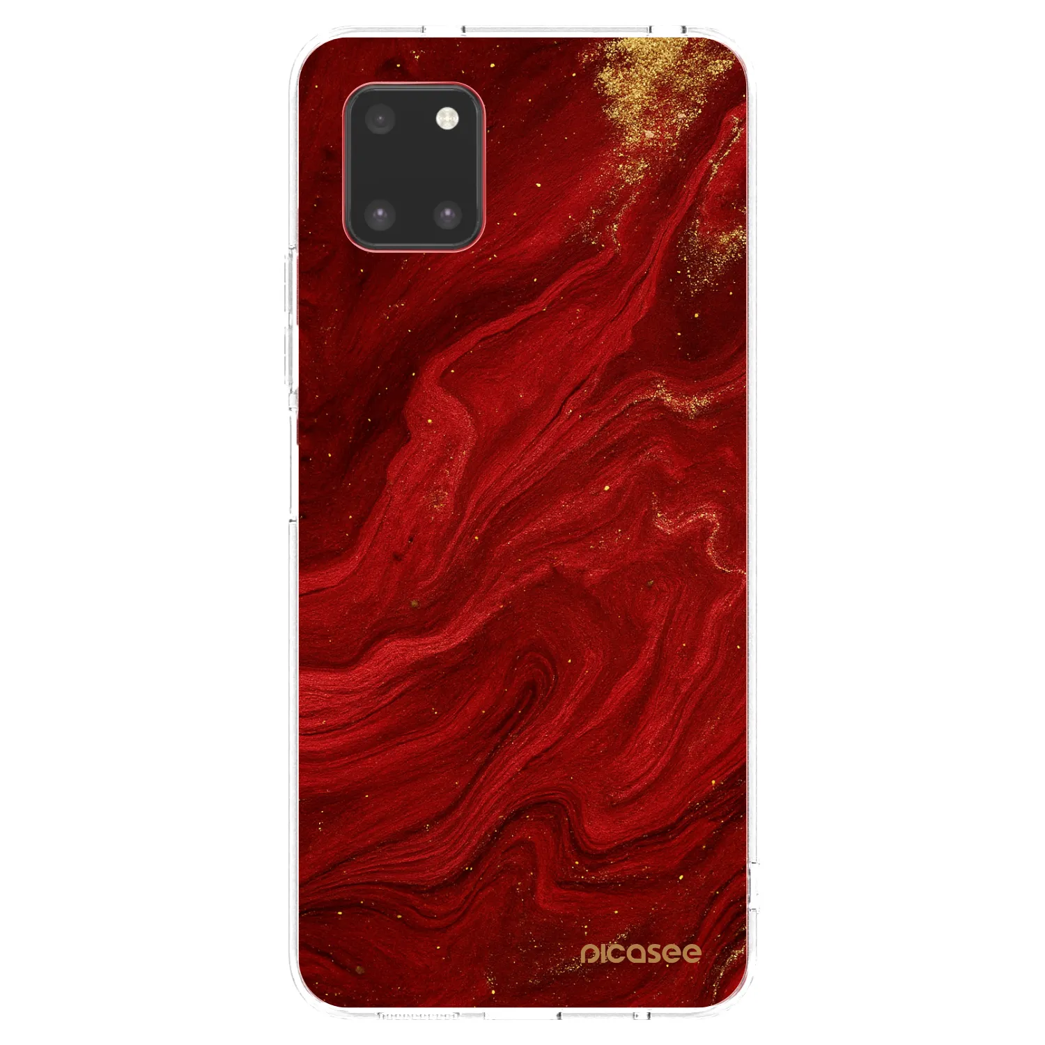 Picasee silikonska prozirna maskica za Samsung Galaxy Note 10 Lite N770F - Red
