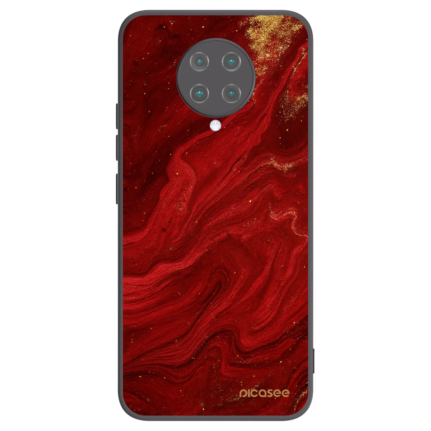 Picasee crna silikonska maskica za Xiaomi Poco F2 Pro - Red