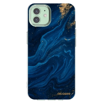 Picasee silikonska prozirna maskica za Apple iPhone 12 - Blue