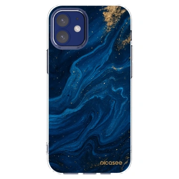 Picasee silikonska prozirna maskica za Apple iPhone 12 mini - Blue
