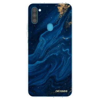 Picasee silikonska prozirna maskica za Samsung Galaxy M11 - Blue