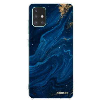 Picasee silikonska prozirna maskica za Samsung Galaxy M51 M515F - Blue