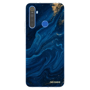 Picasee silikonska prozirna maskica za Realme 5 - Blue