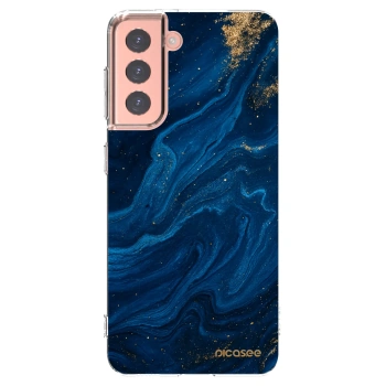 Picasee silikonska prozirna maskica za Samsung Galaxy S21 5G G991B - Blue