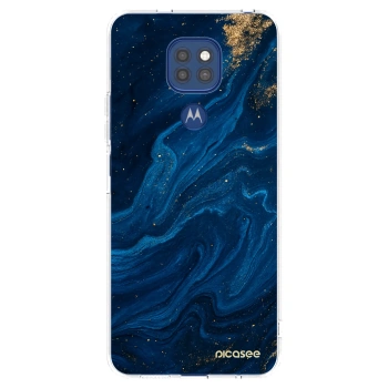 Picasee silikonska prozirna maskica za Motorola Moto G9 Play - Blue